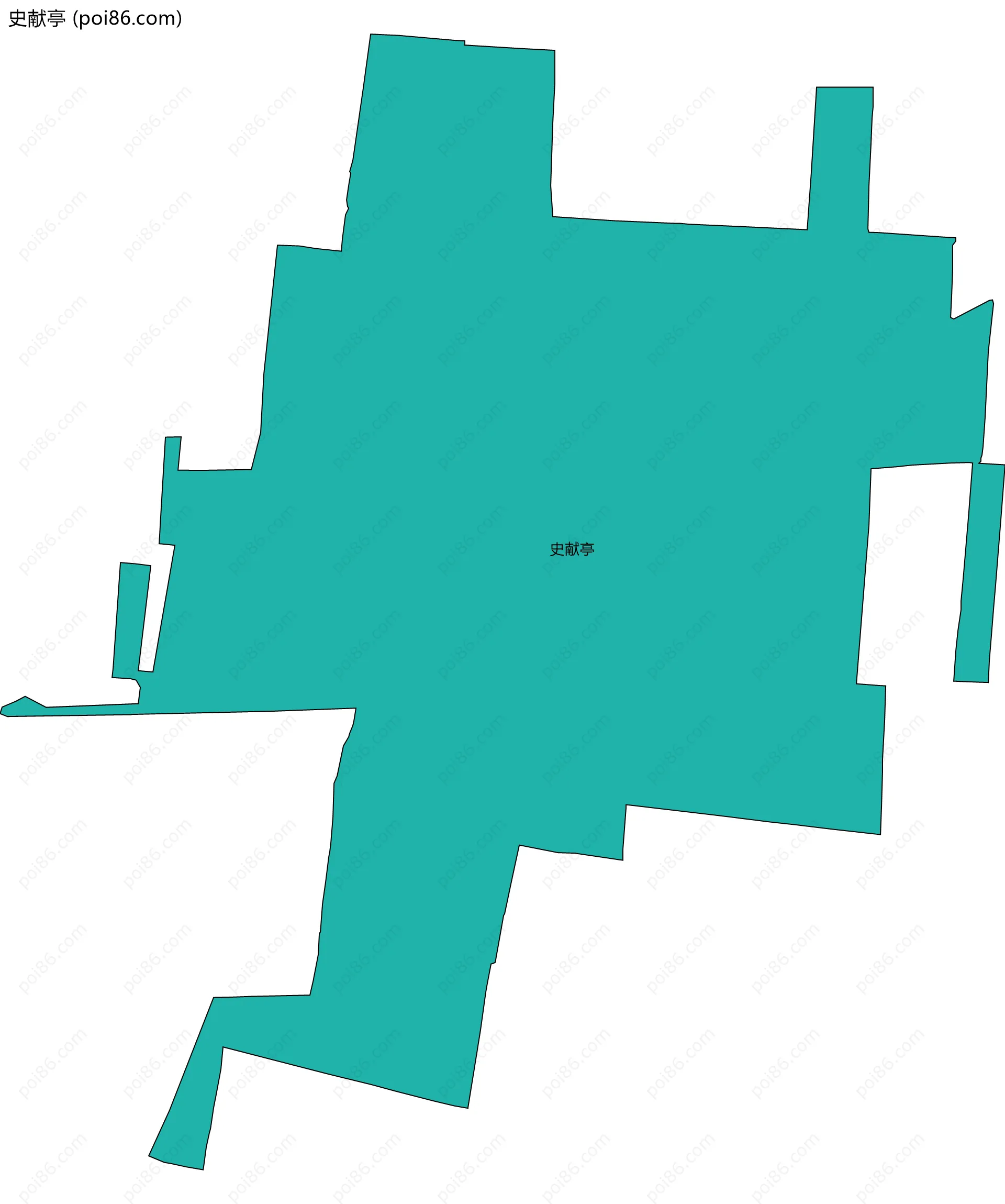 史献亭边界地图