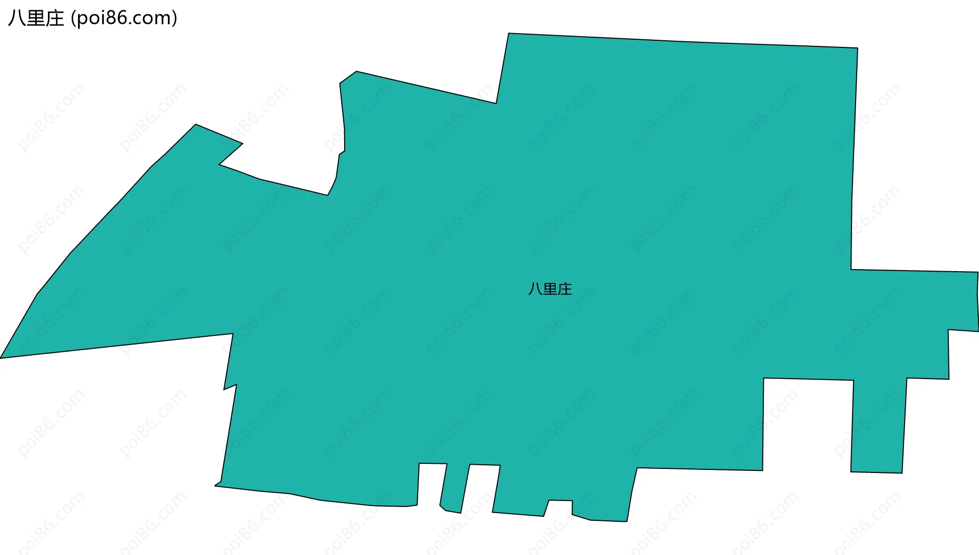 八里庄边界地图