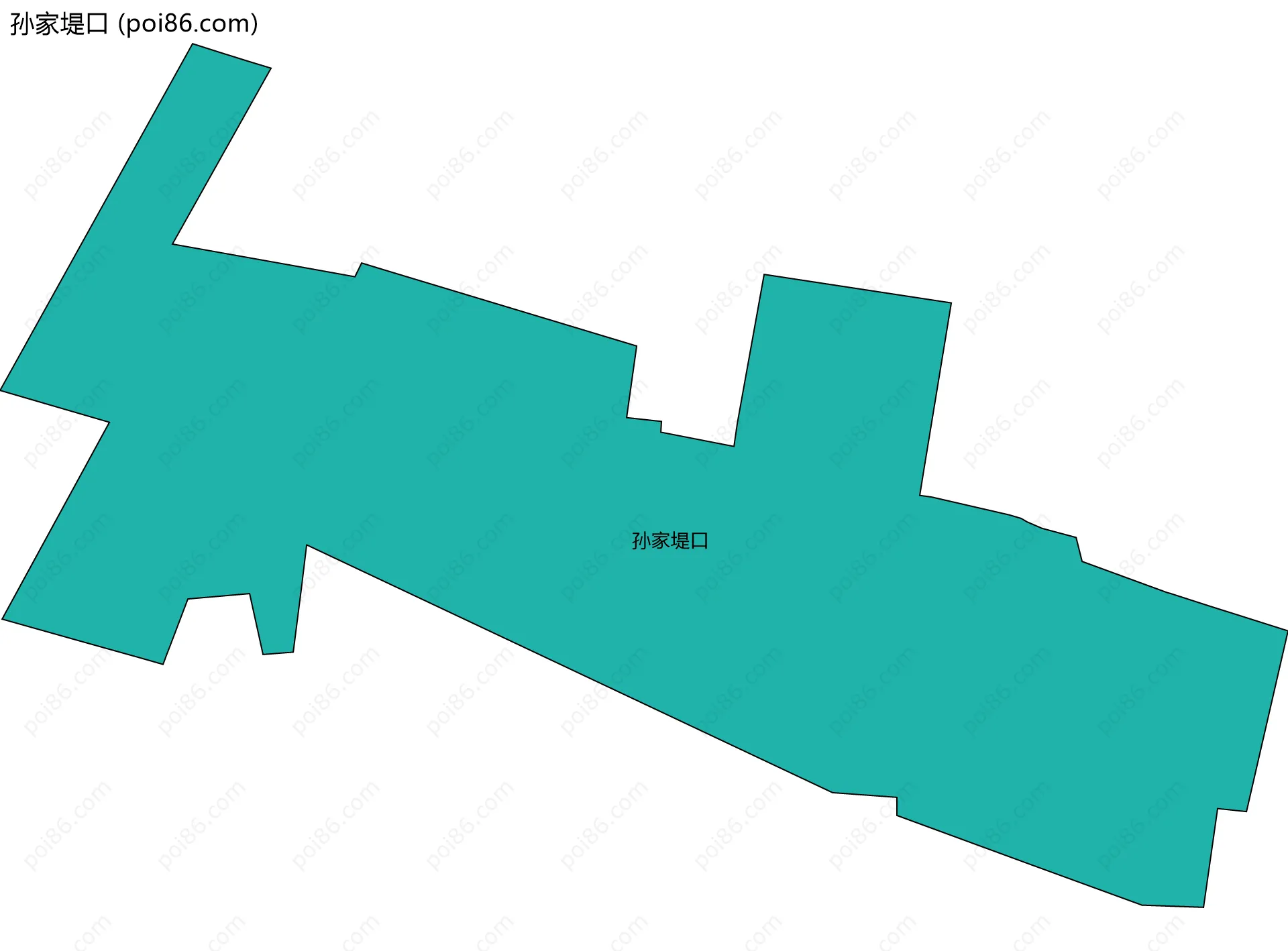 孙家堤口边界地图