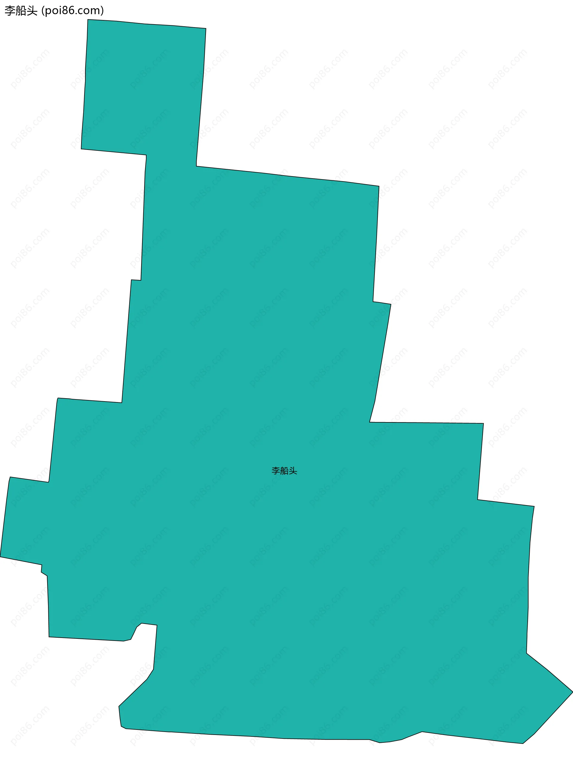 李船头边界地图