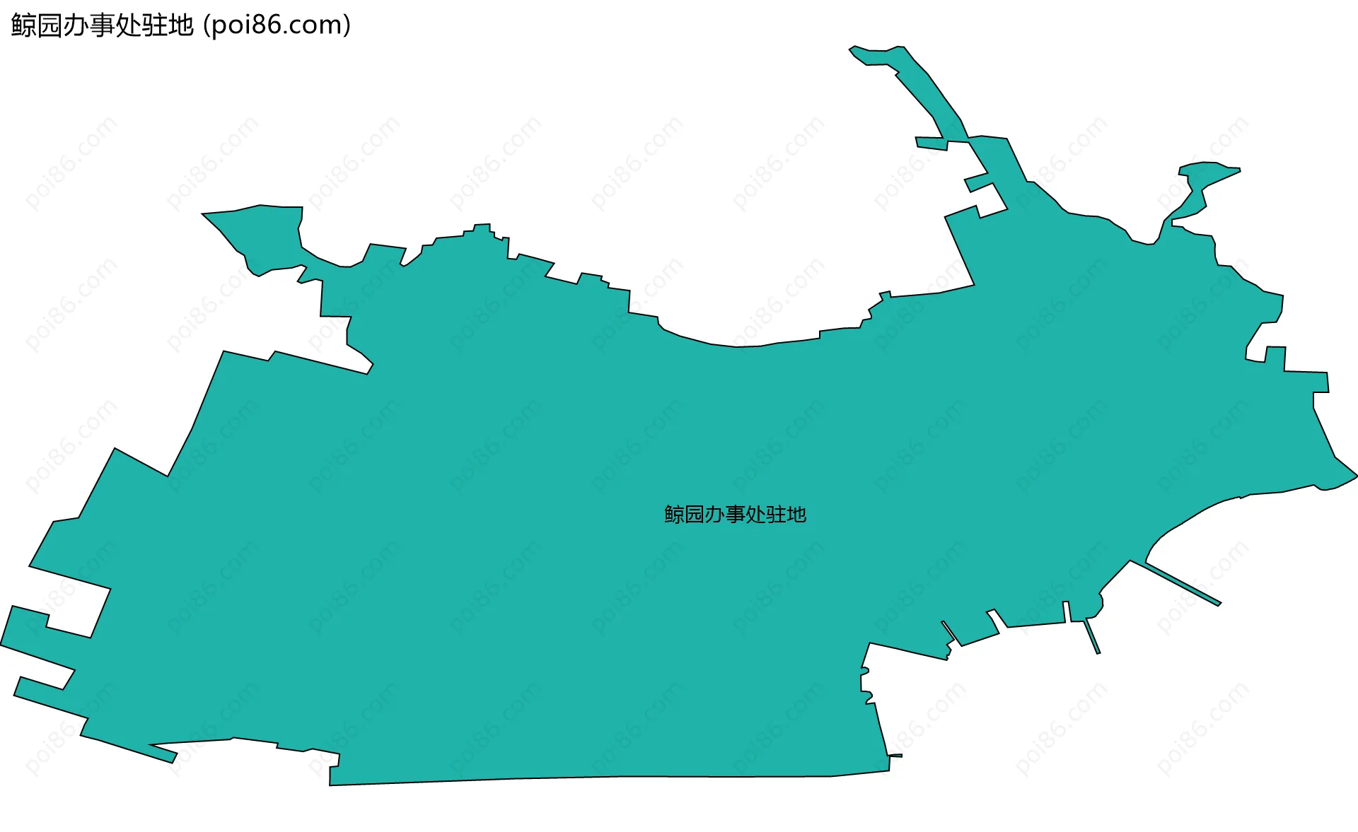 鲸园办事处驻地边界地图