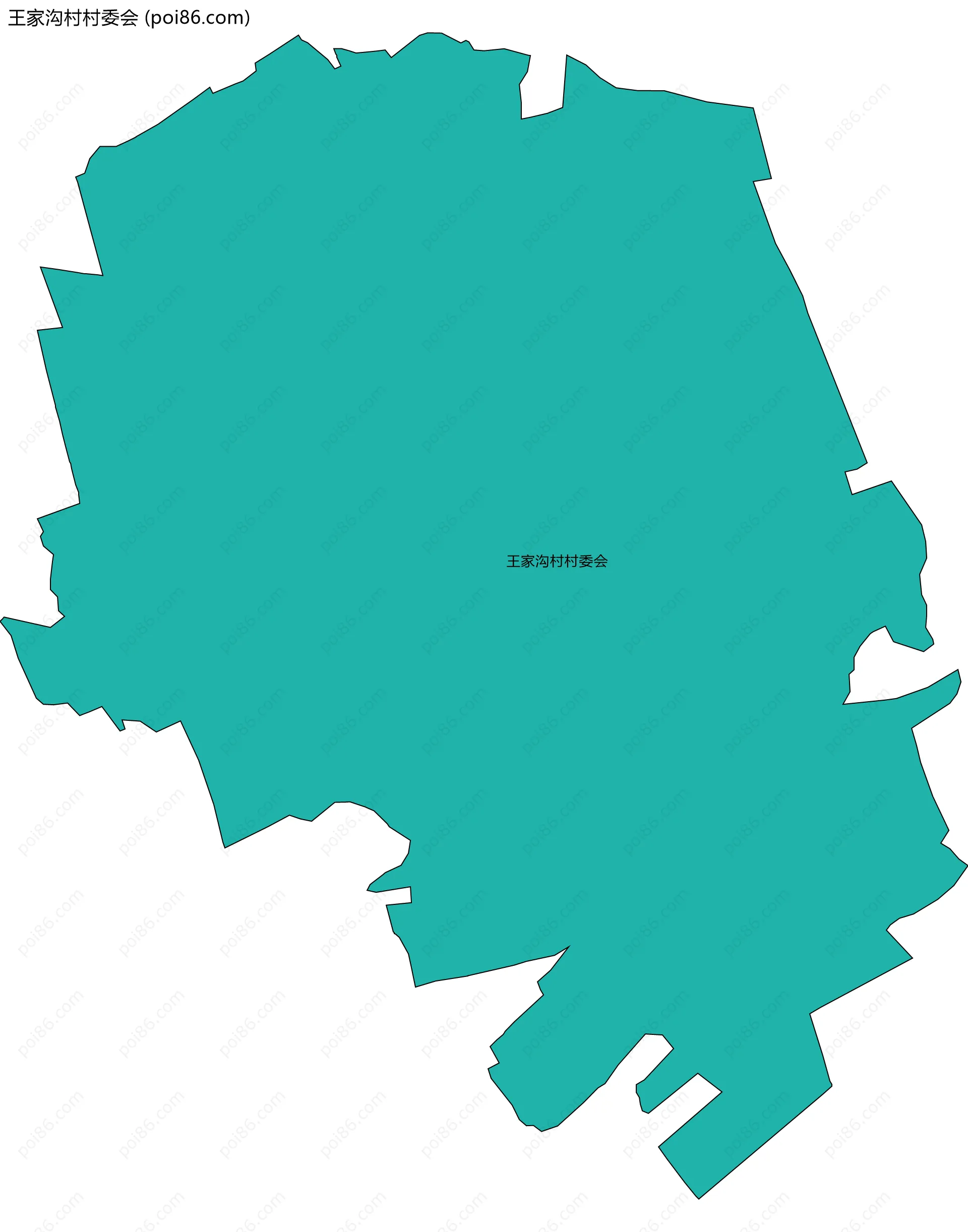 王家沟村村委会边界地图