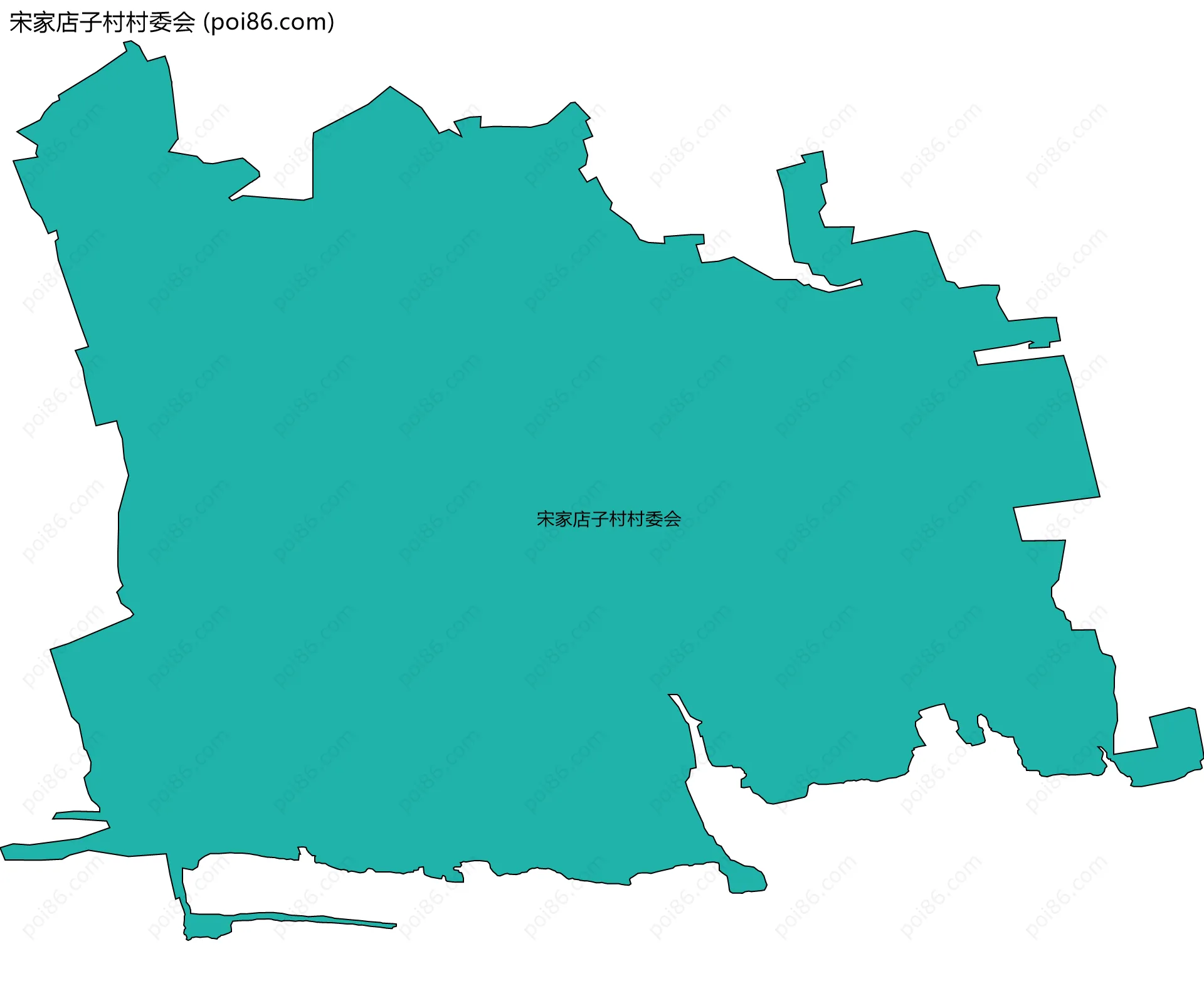 宋家店子村村委会边界地图