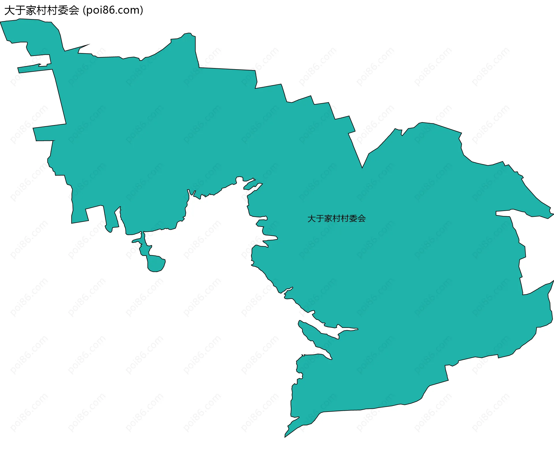 大于家村村委会边界地图