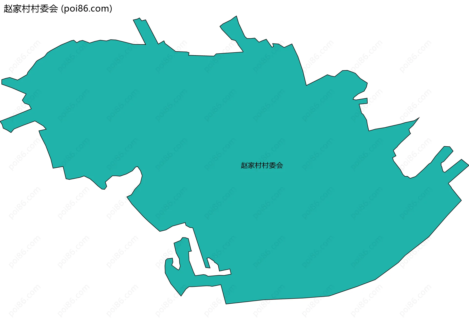 赵家村村委会边界地图