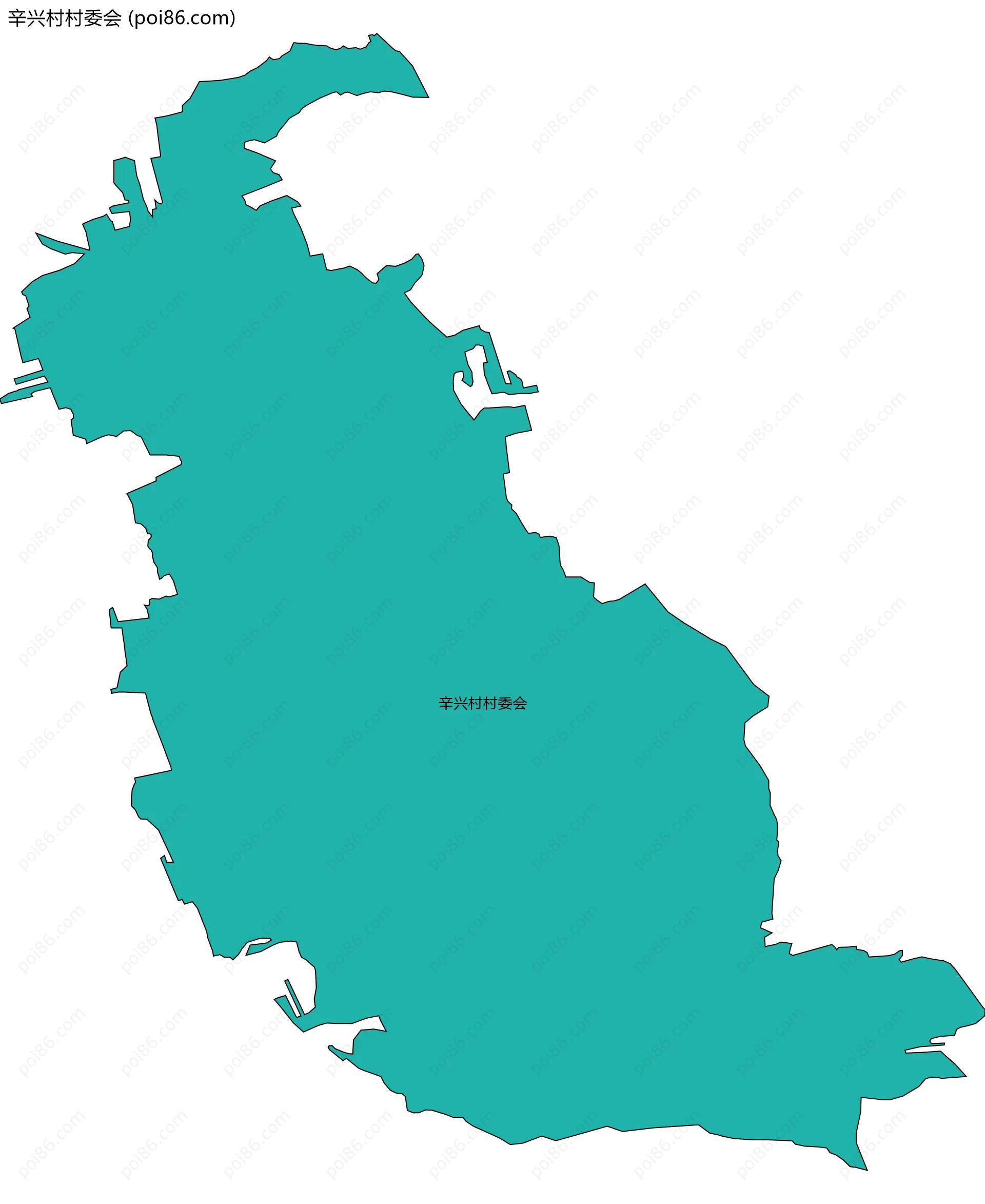 辛兴村村委会边界地图