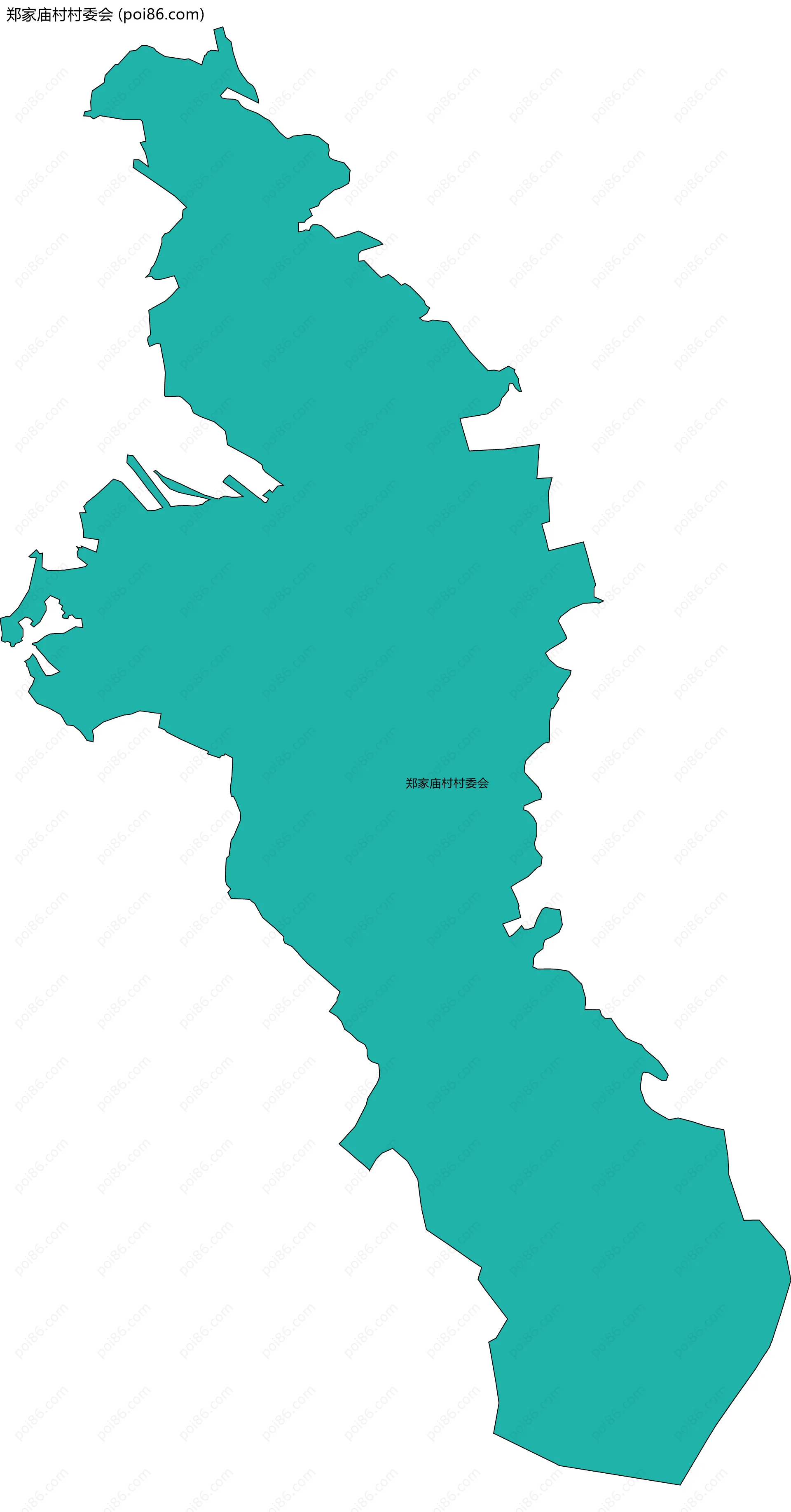 郑家庙村村委会边界地图