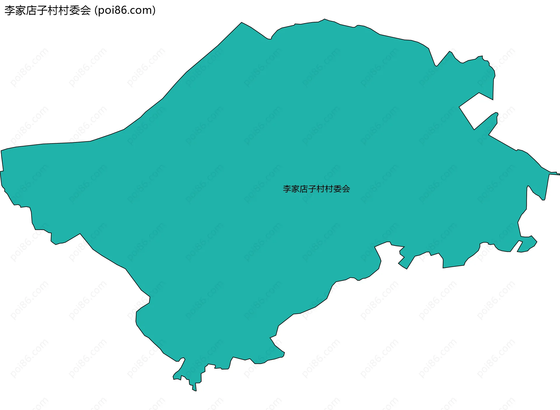 李家店子村村委会边界地图