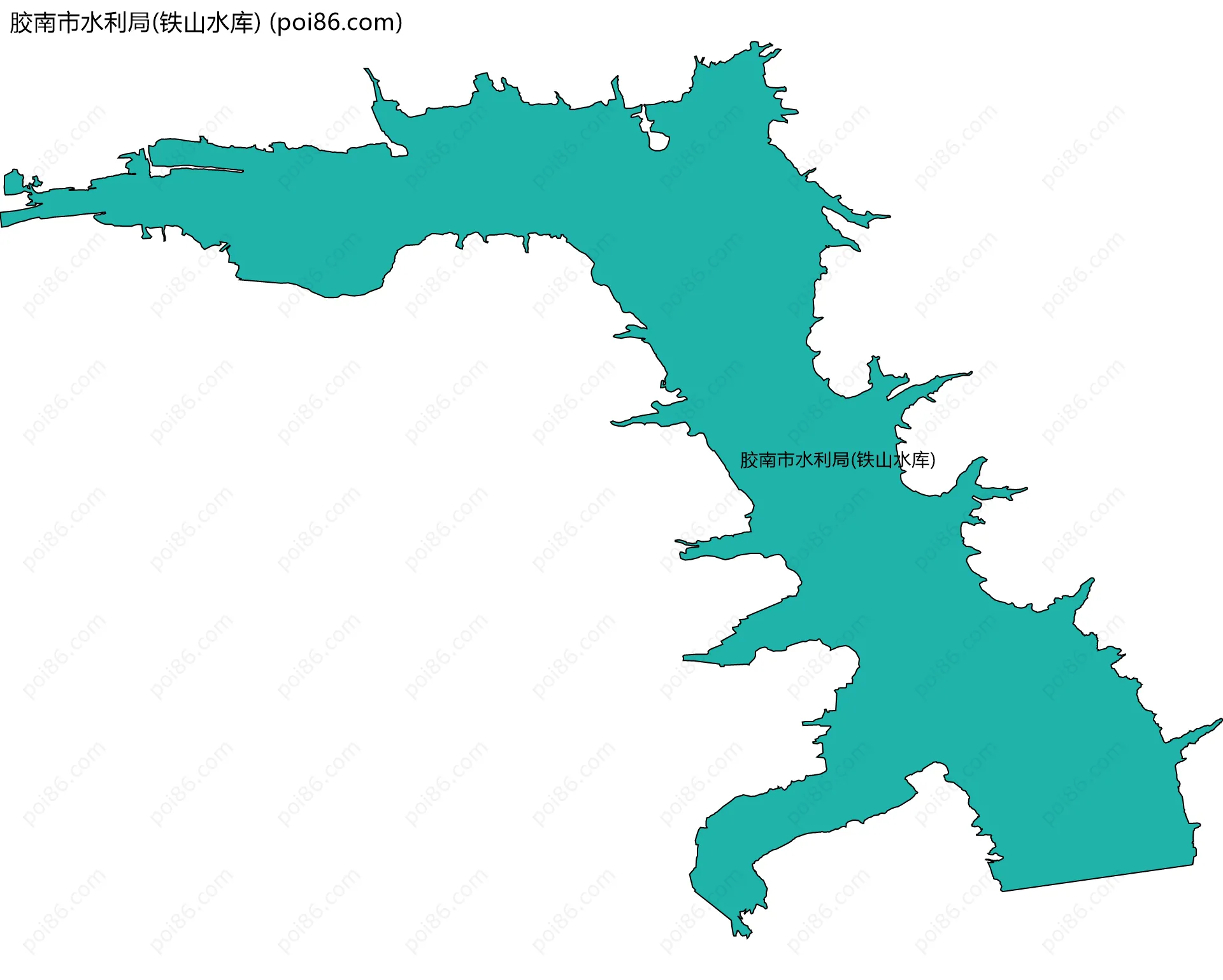 胶南市水利局(铁山水库)边界地图