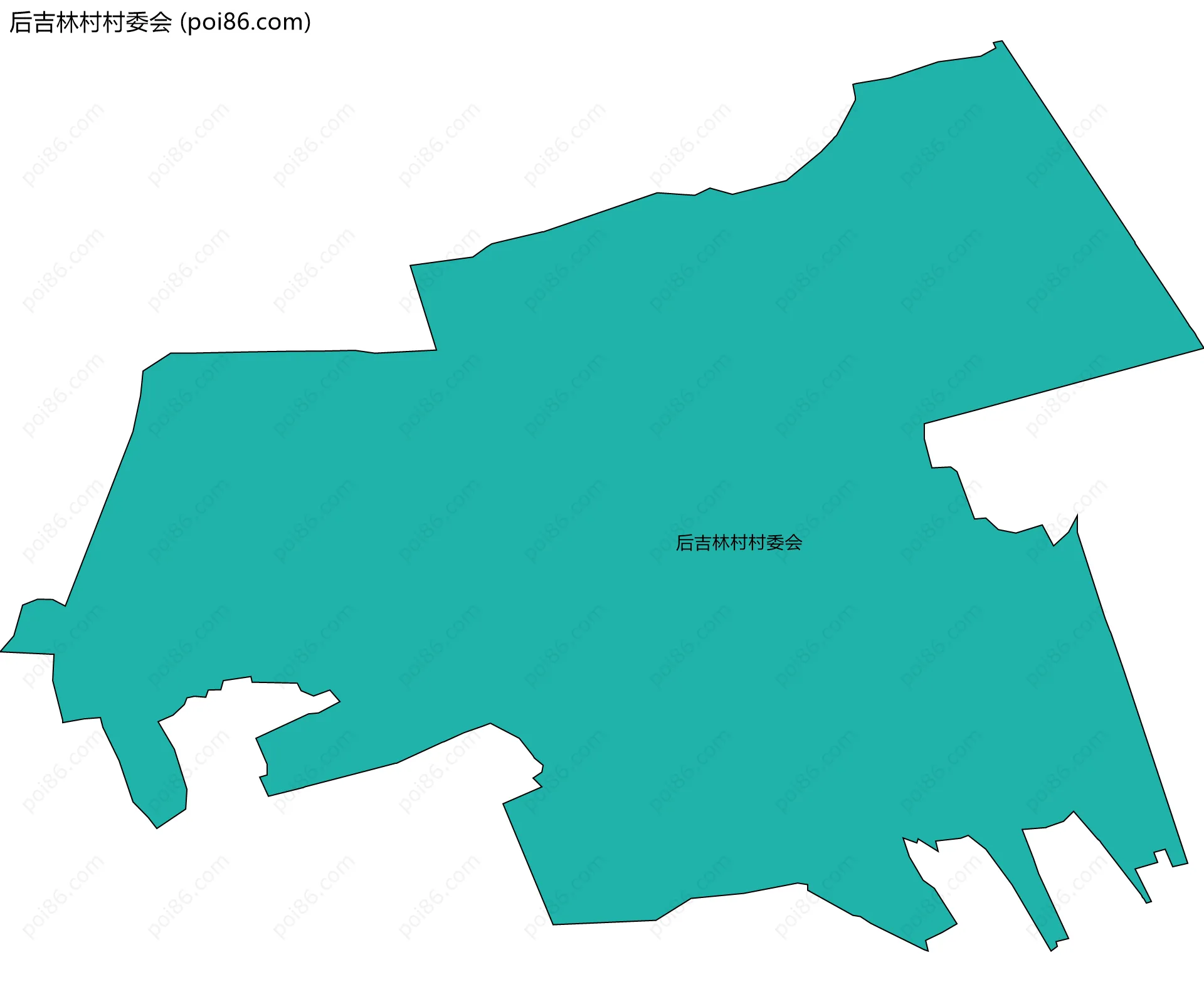 后吉林村村委会边界地图