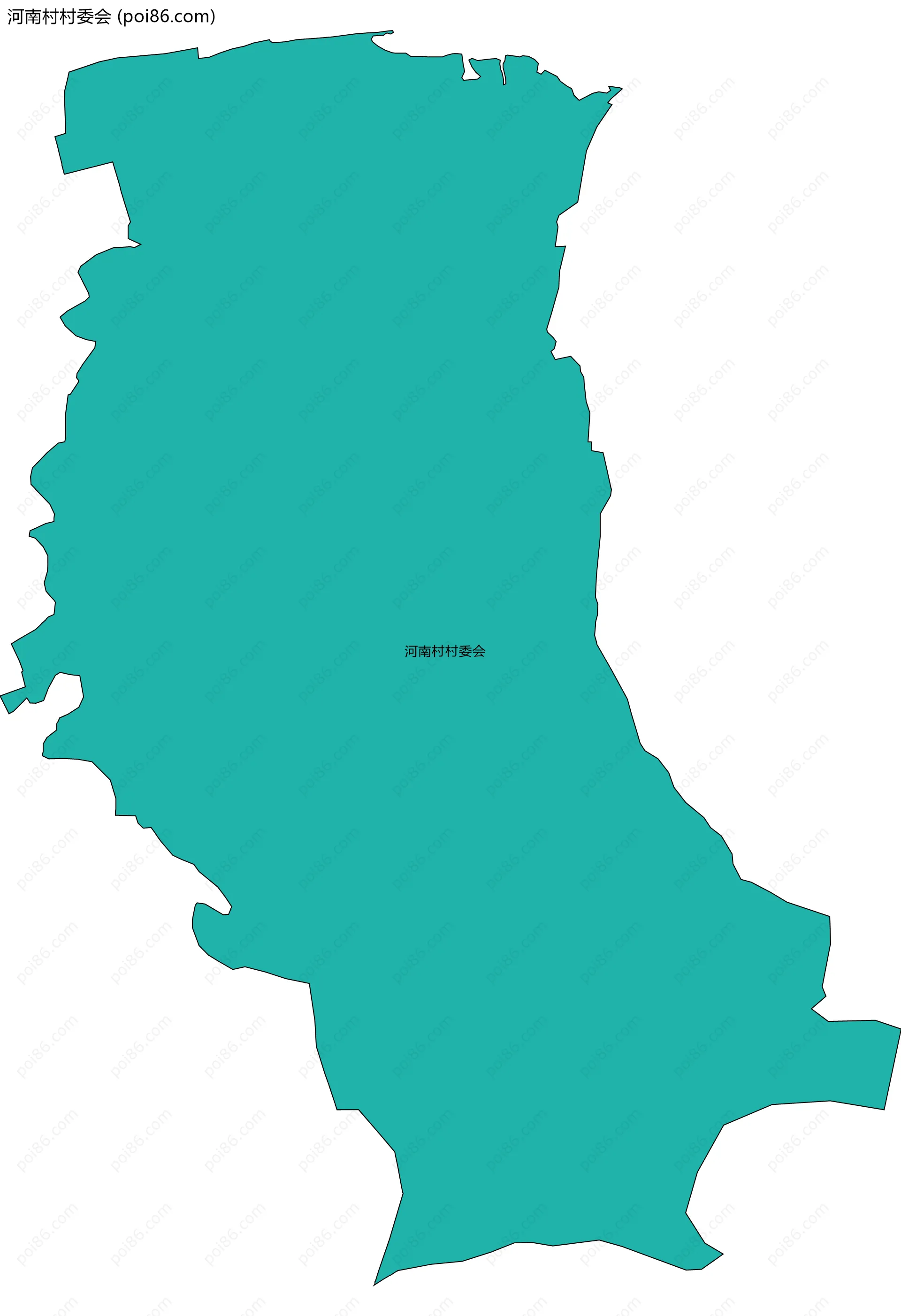 河南村村委会边界地图