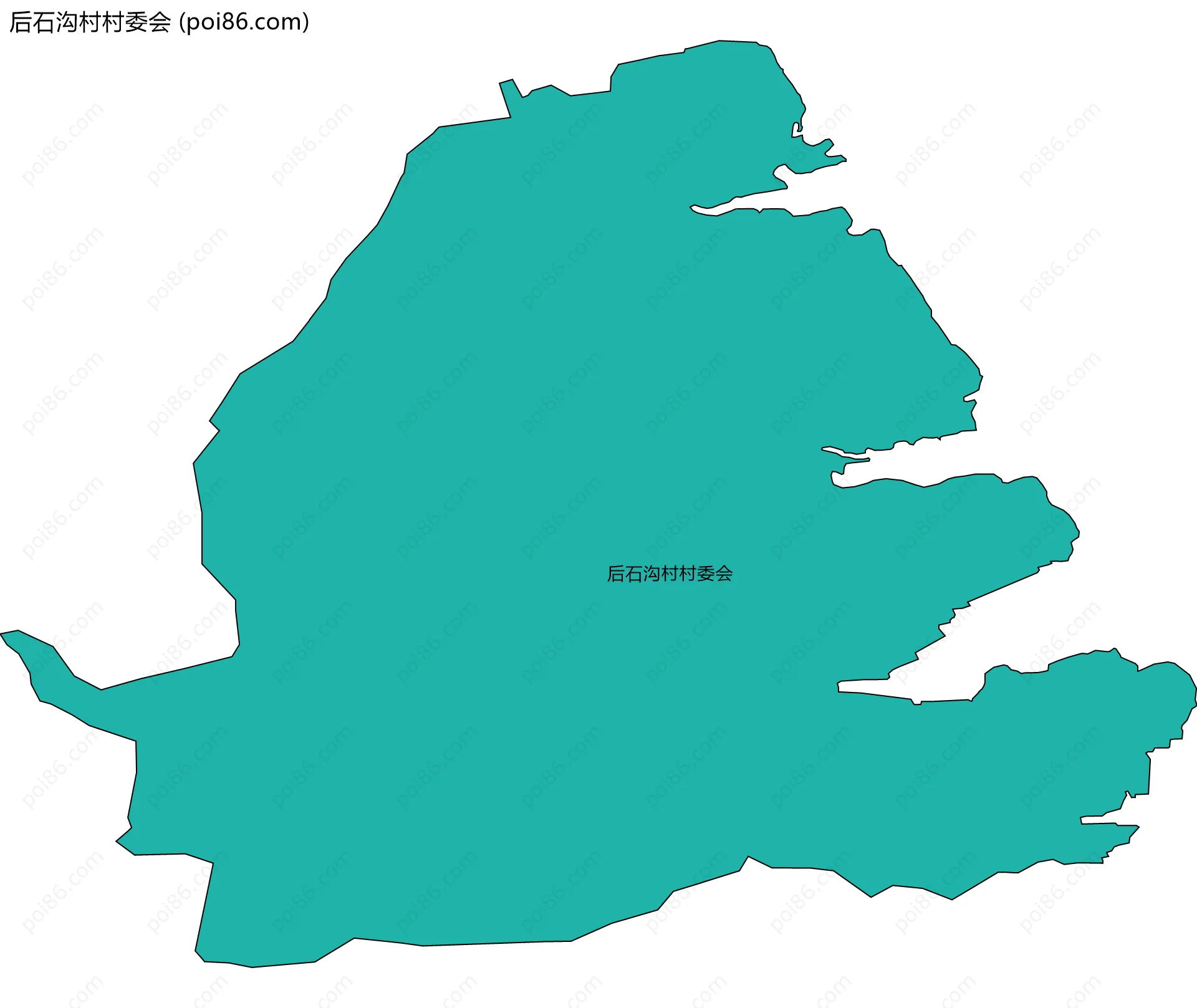 后石沟村村委会边界地图