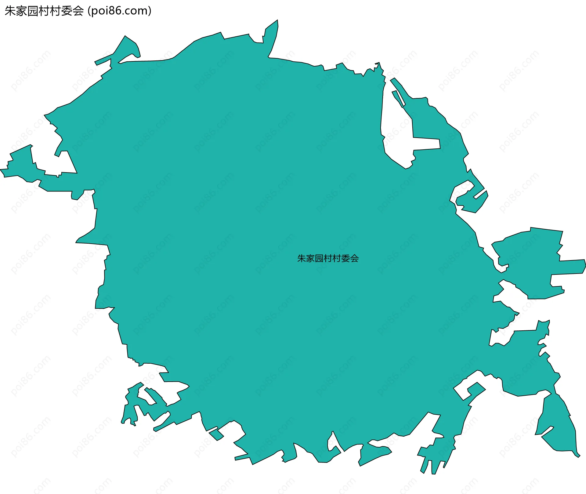 朱家园村村委会边界地图