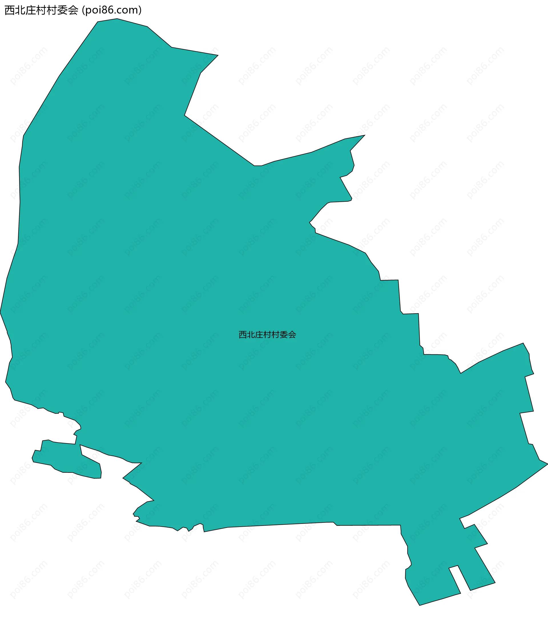 西北庄村村委会边界地图