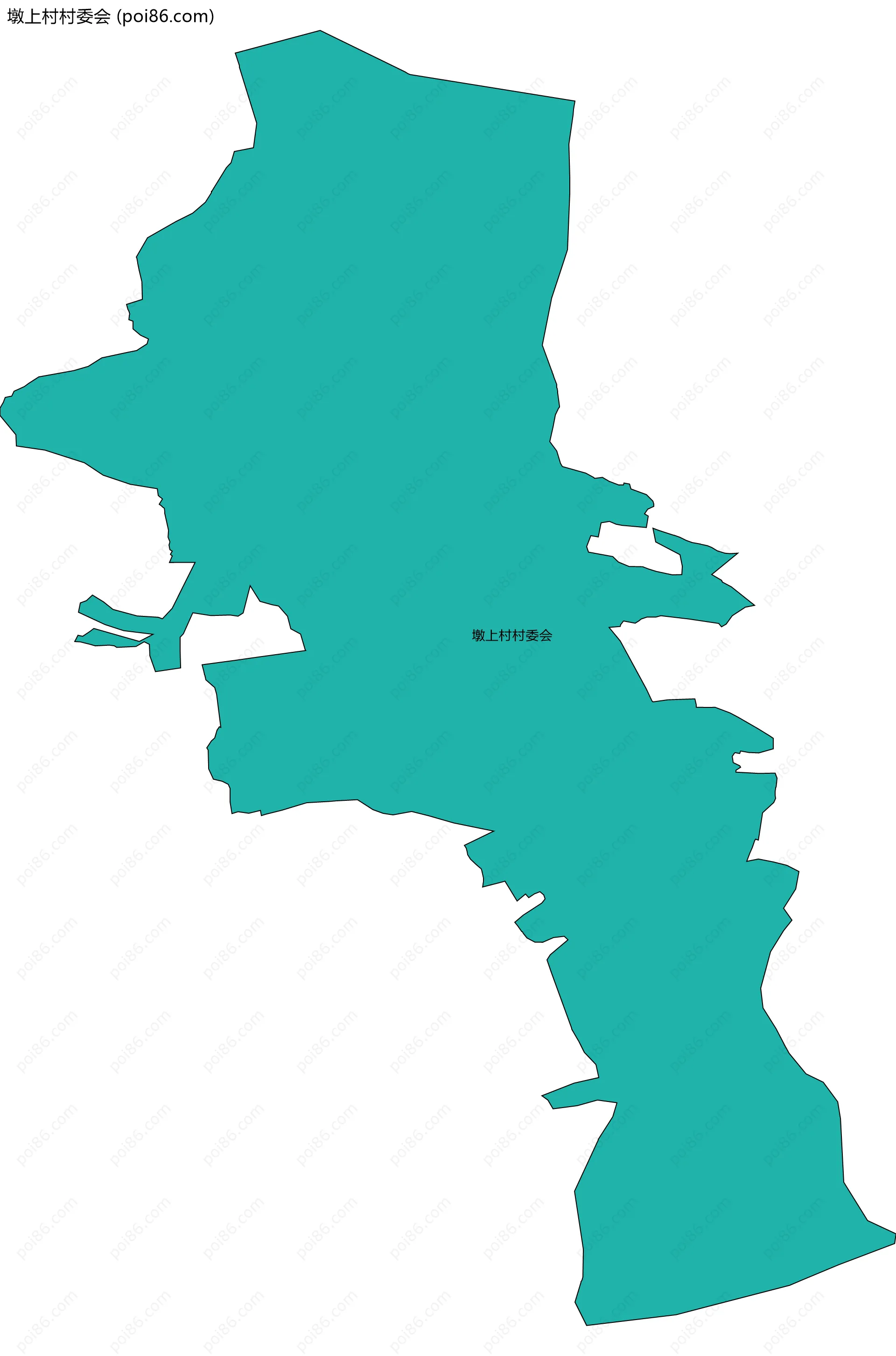 墩上村村委会边界地图