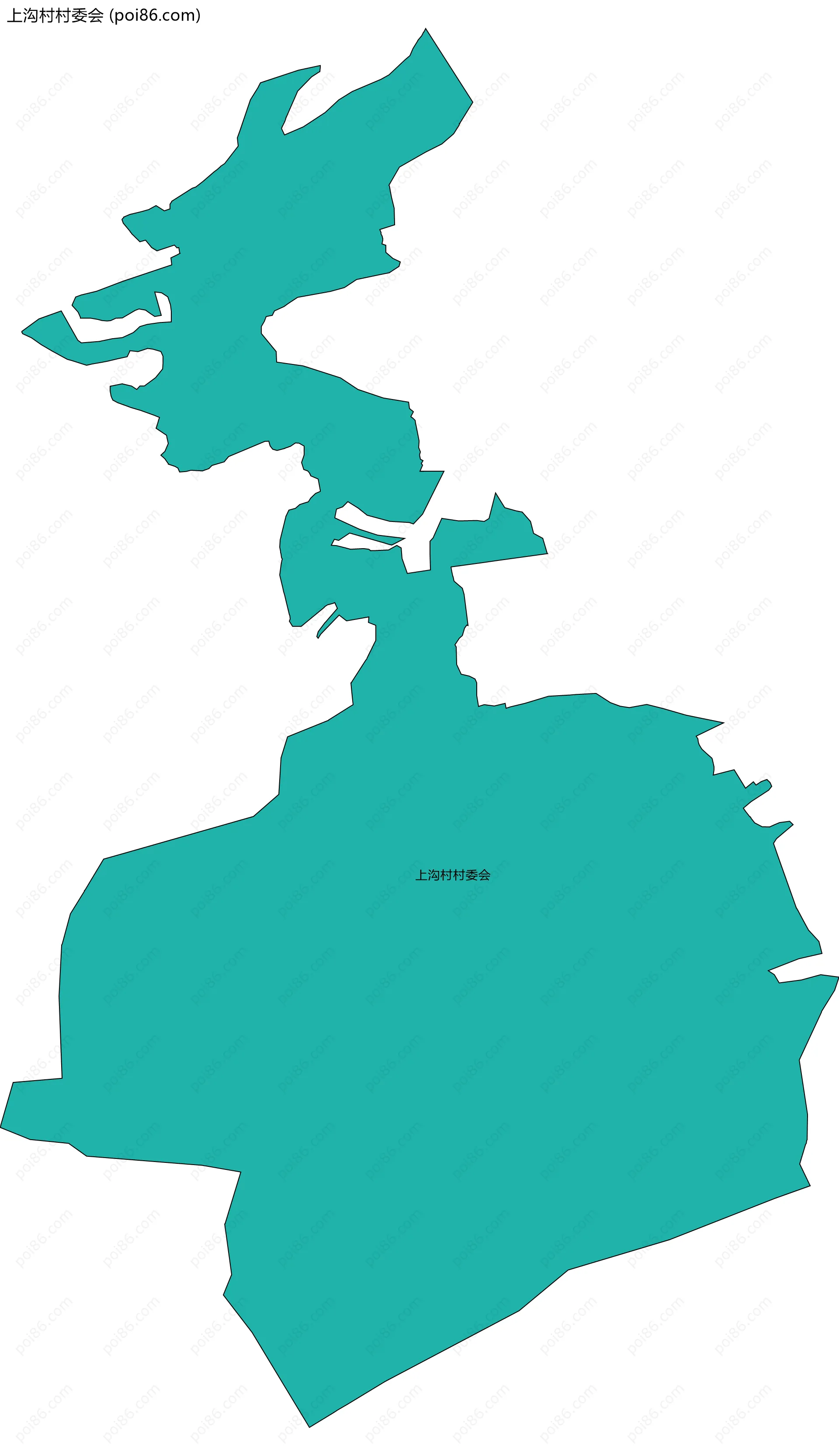 上沟村村委会边界地图