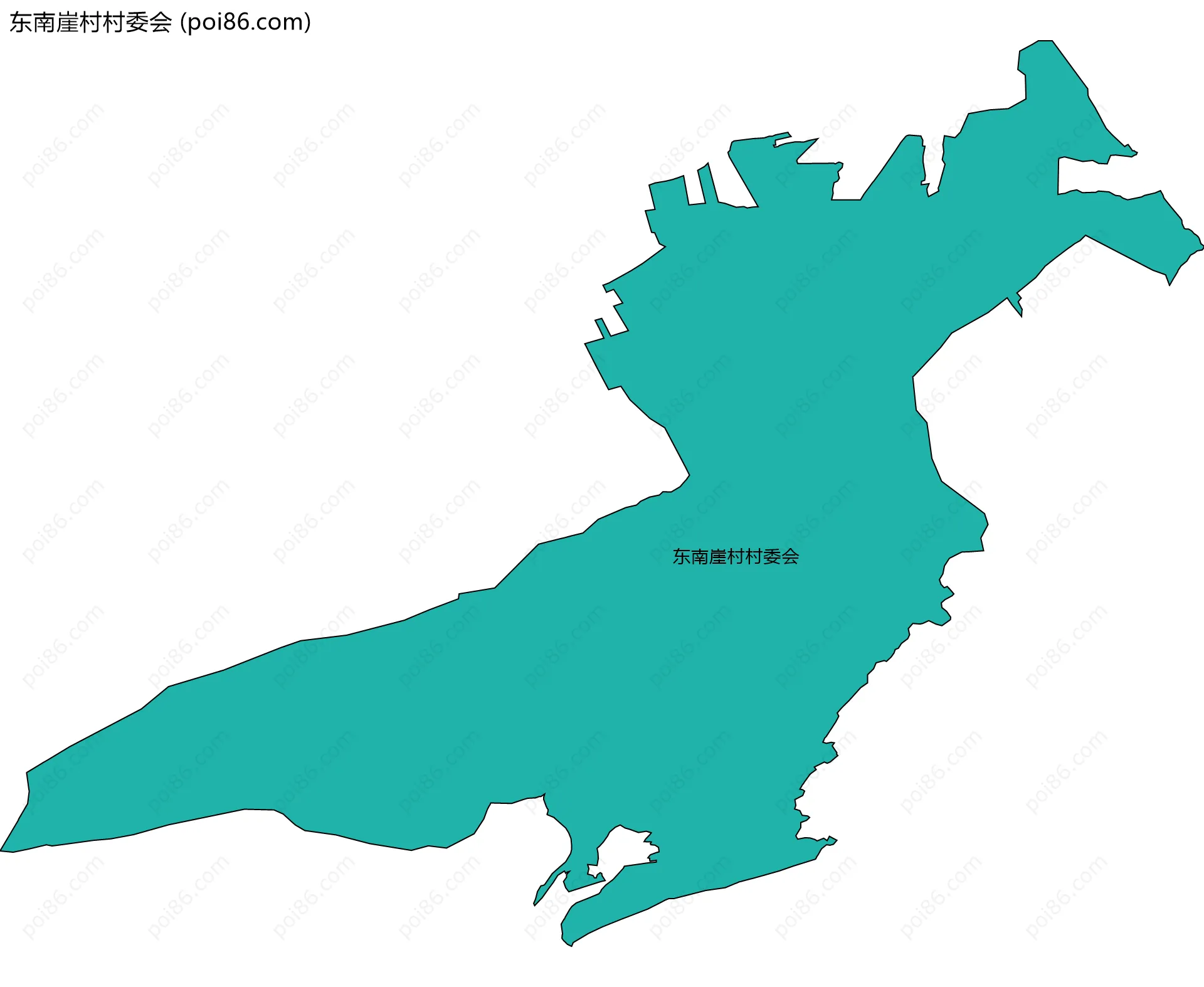 东南崖村村委会边界地图