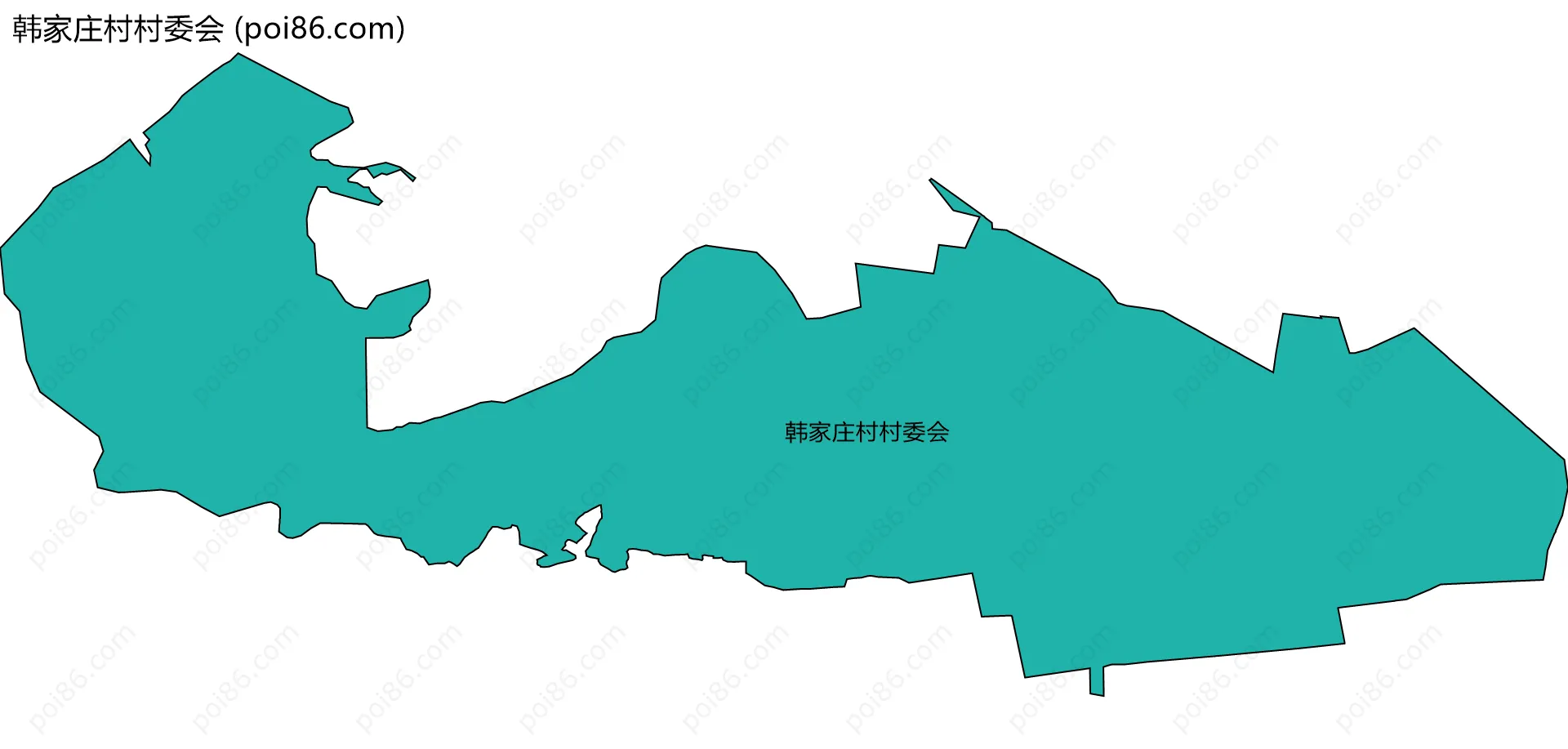 韩家庄村村委会边界地图