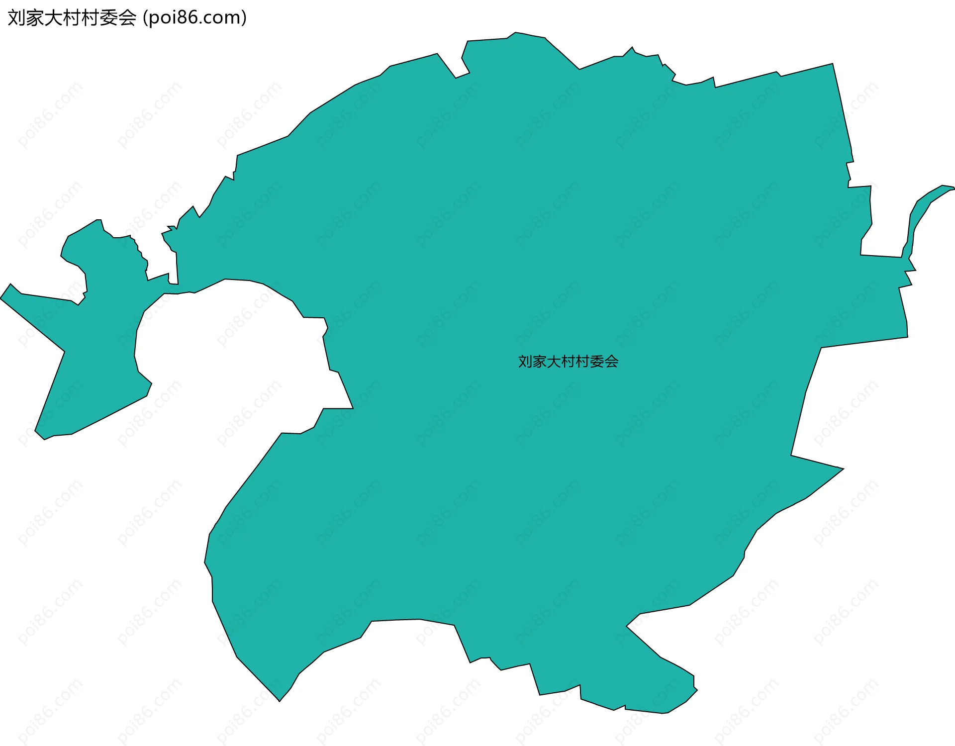 刘家大村村委会边界地图