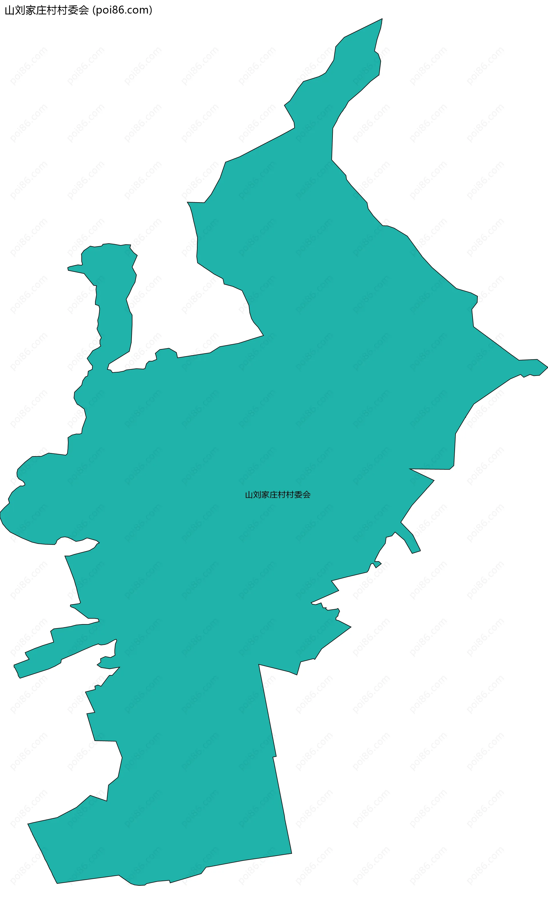 山刘家庄村村委会边界地图