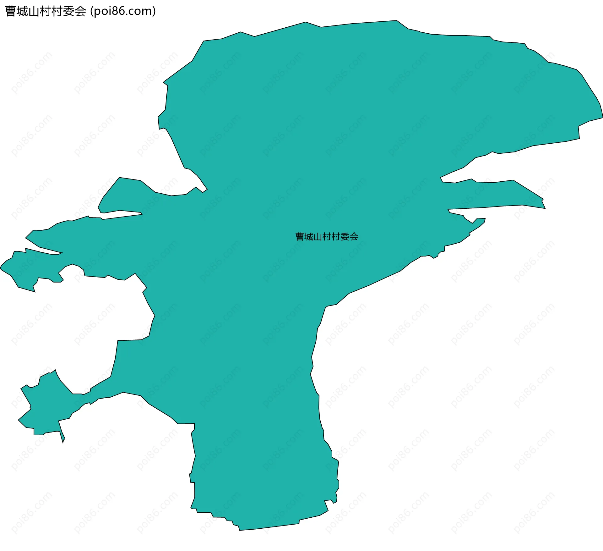 曹城山村村委会边界地图