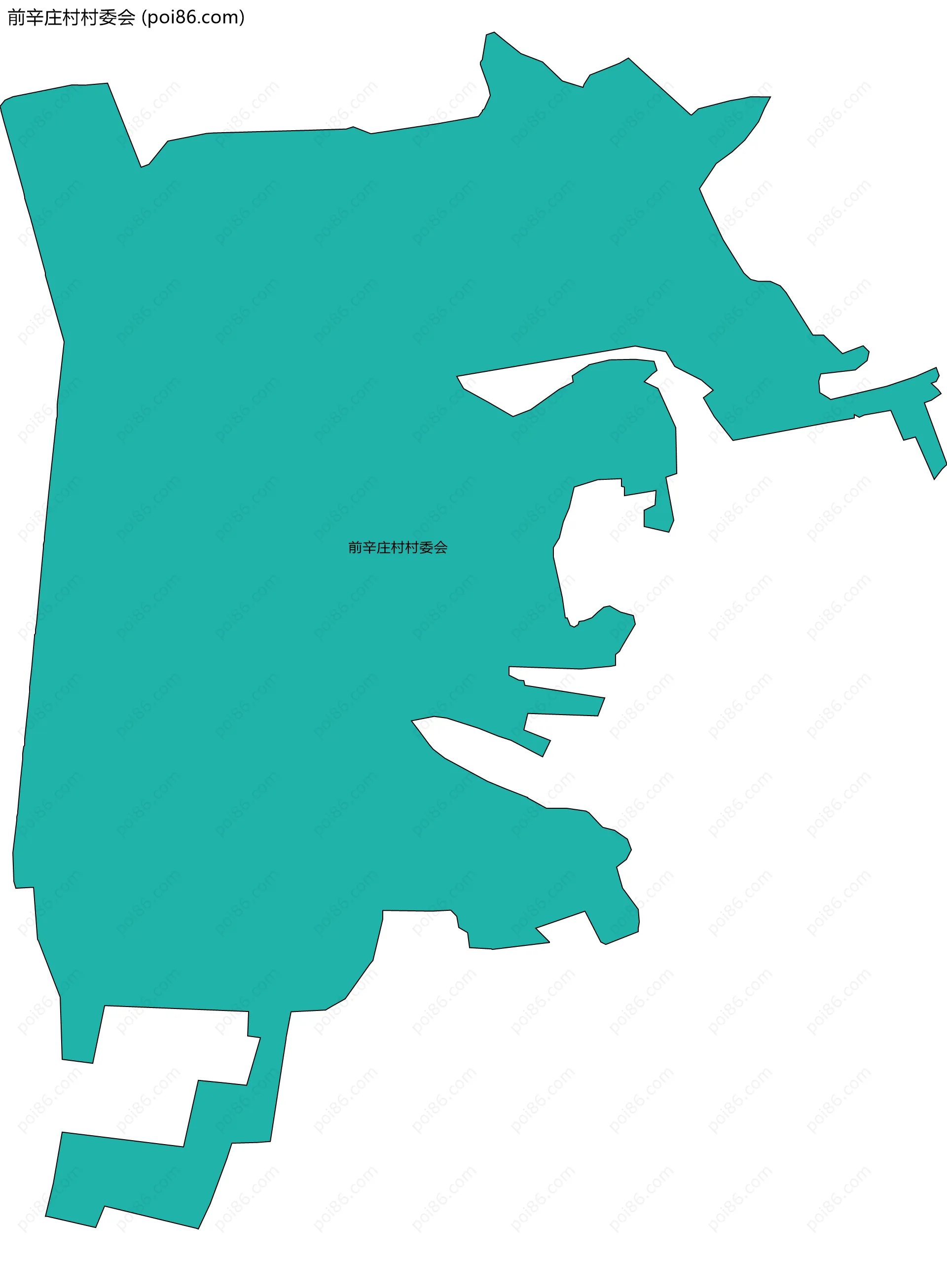 前辛庄村村委会边界地图