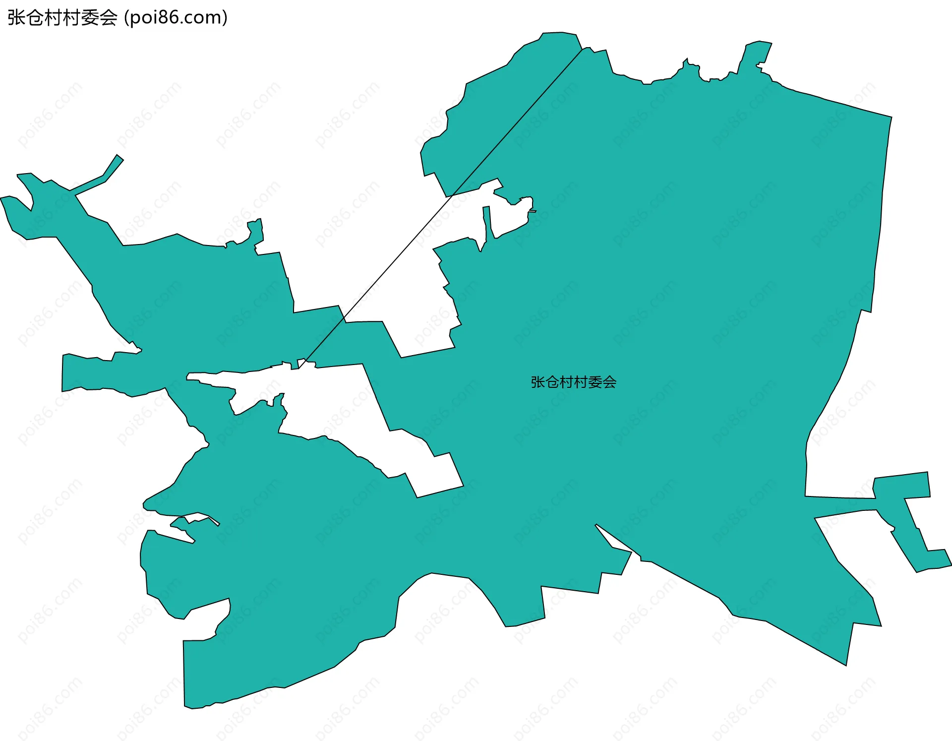 张仓村村委会边界地图