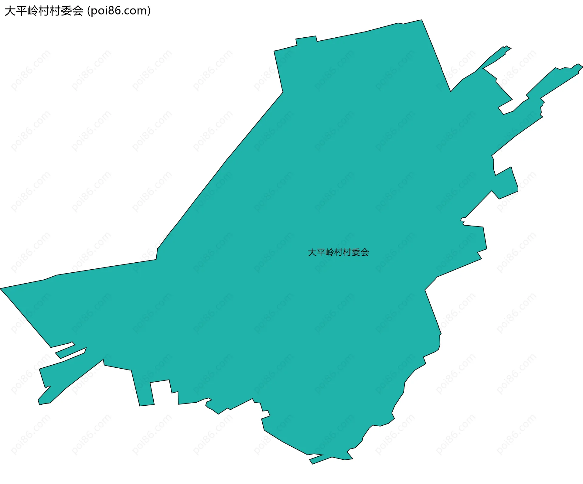 大平岭村村委会边界地图