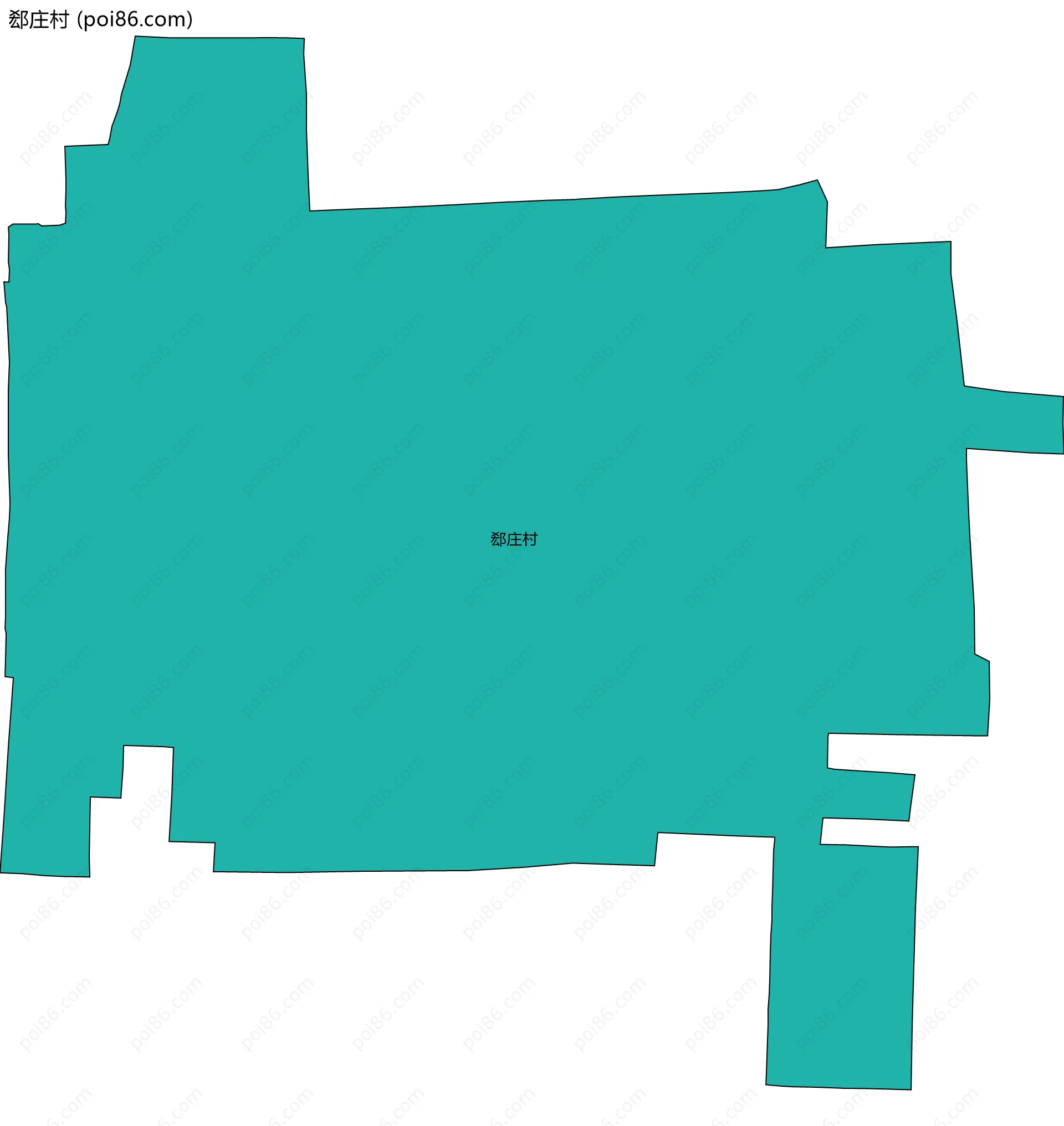 郄庄村边界地图