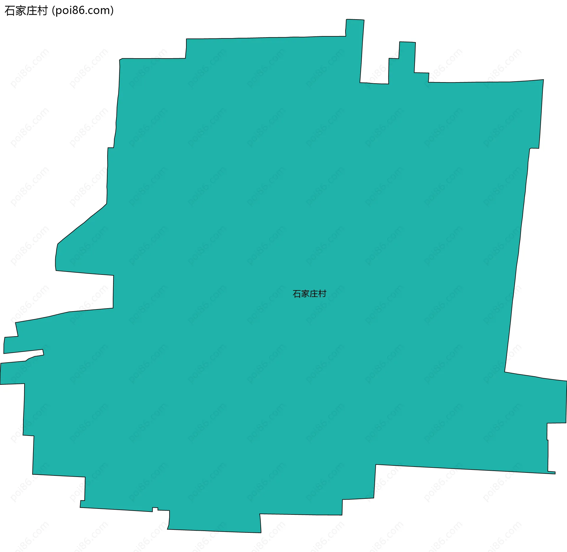 石家庄村边界地图