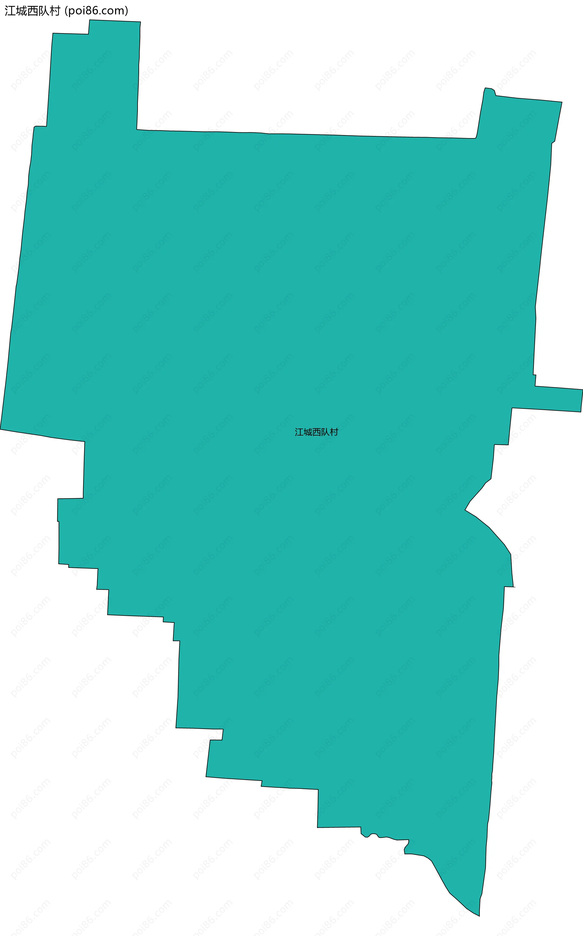 江城西队村边界地图