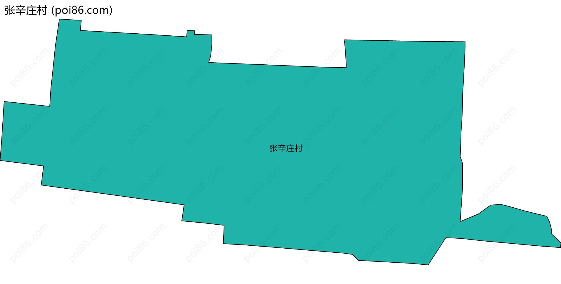 张辛庄村边界地图