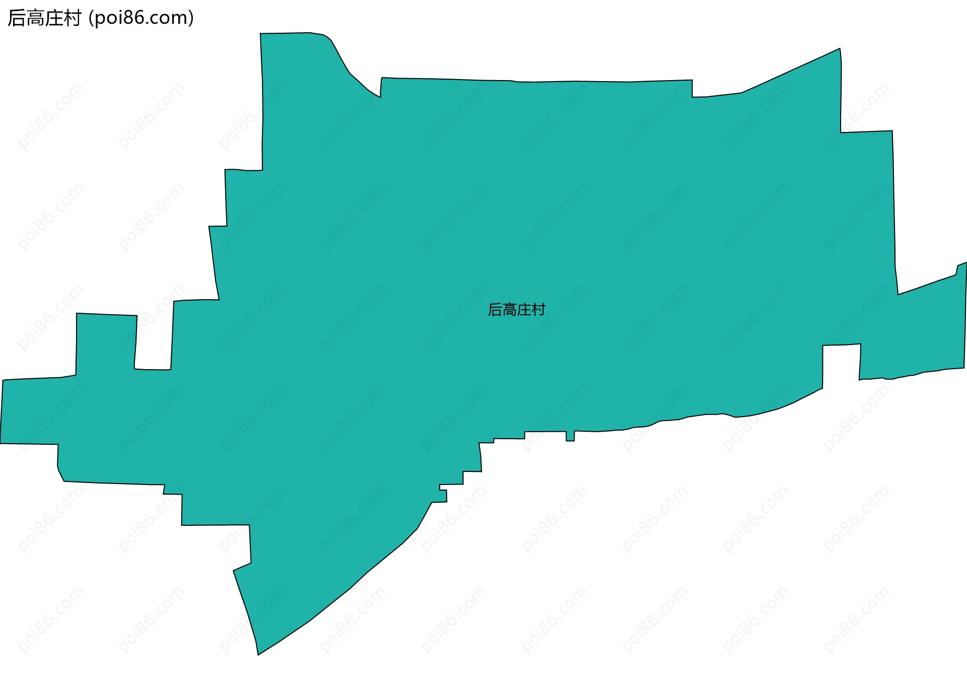 后高庄村边界地图