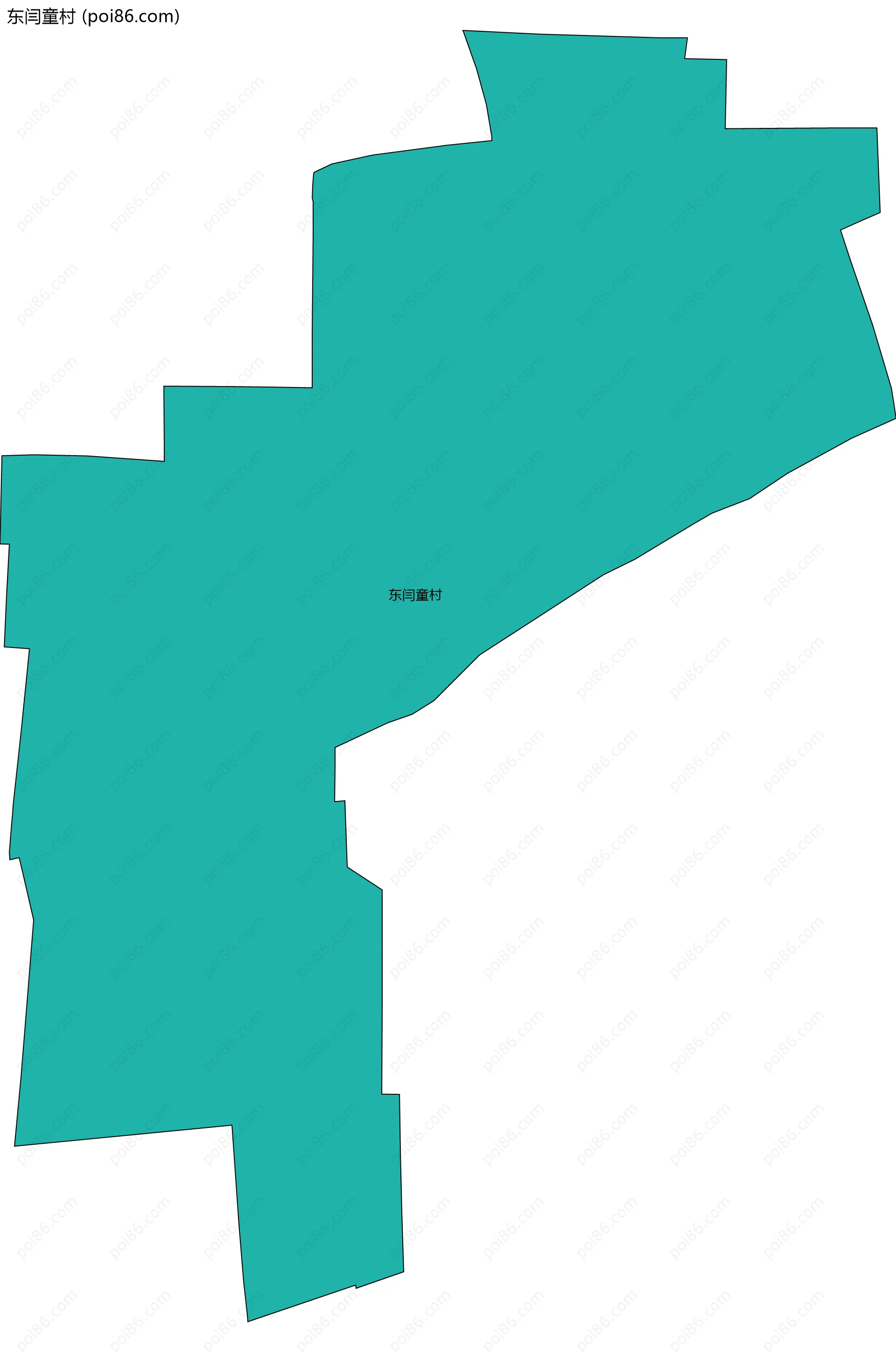 东闫童村边界地图