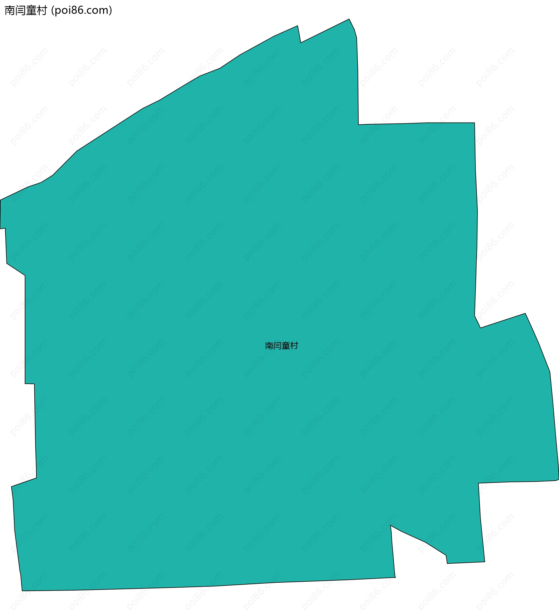 南闫童村边界地图