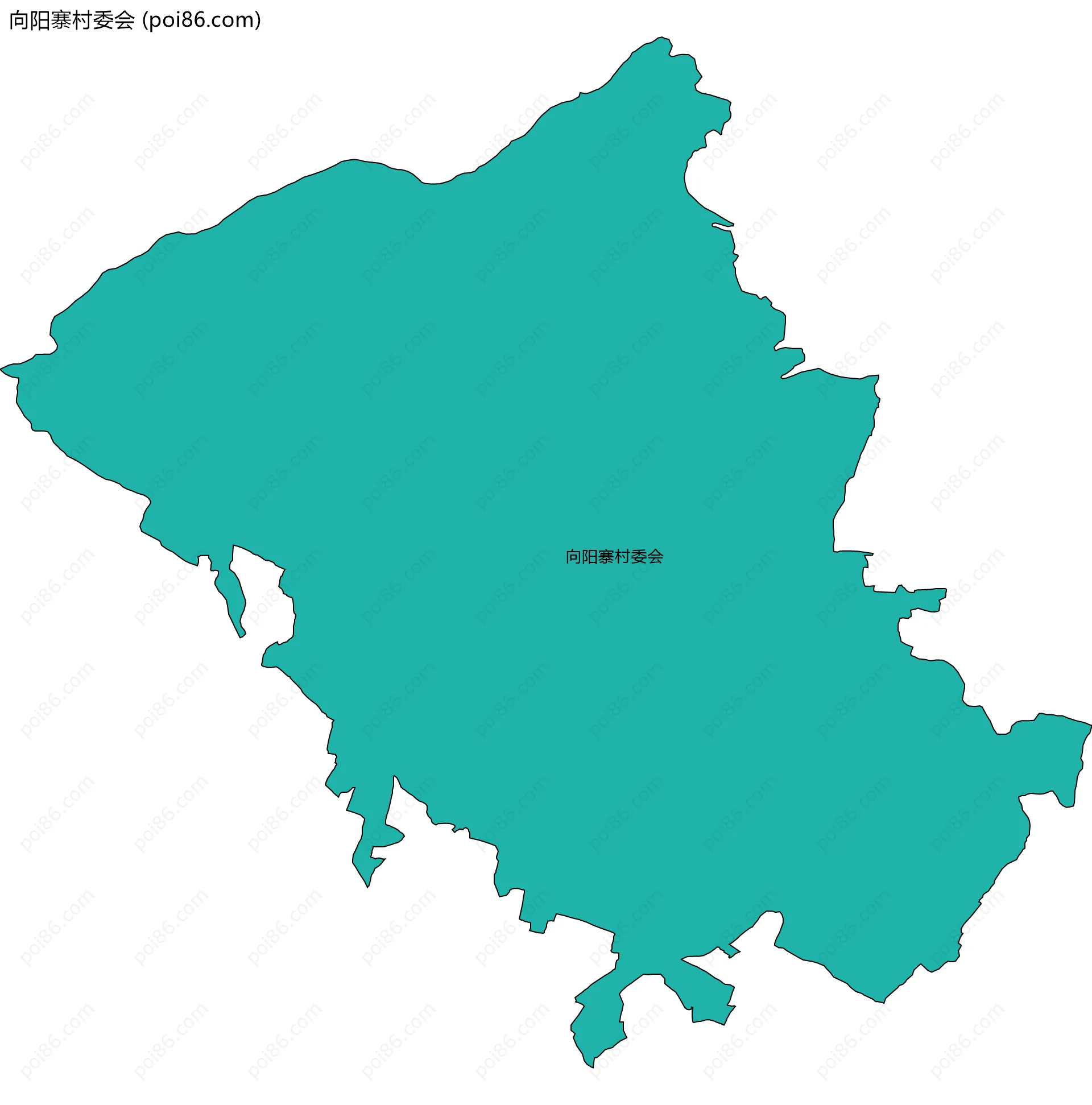 向阳寨村委会边界地图