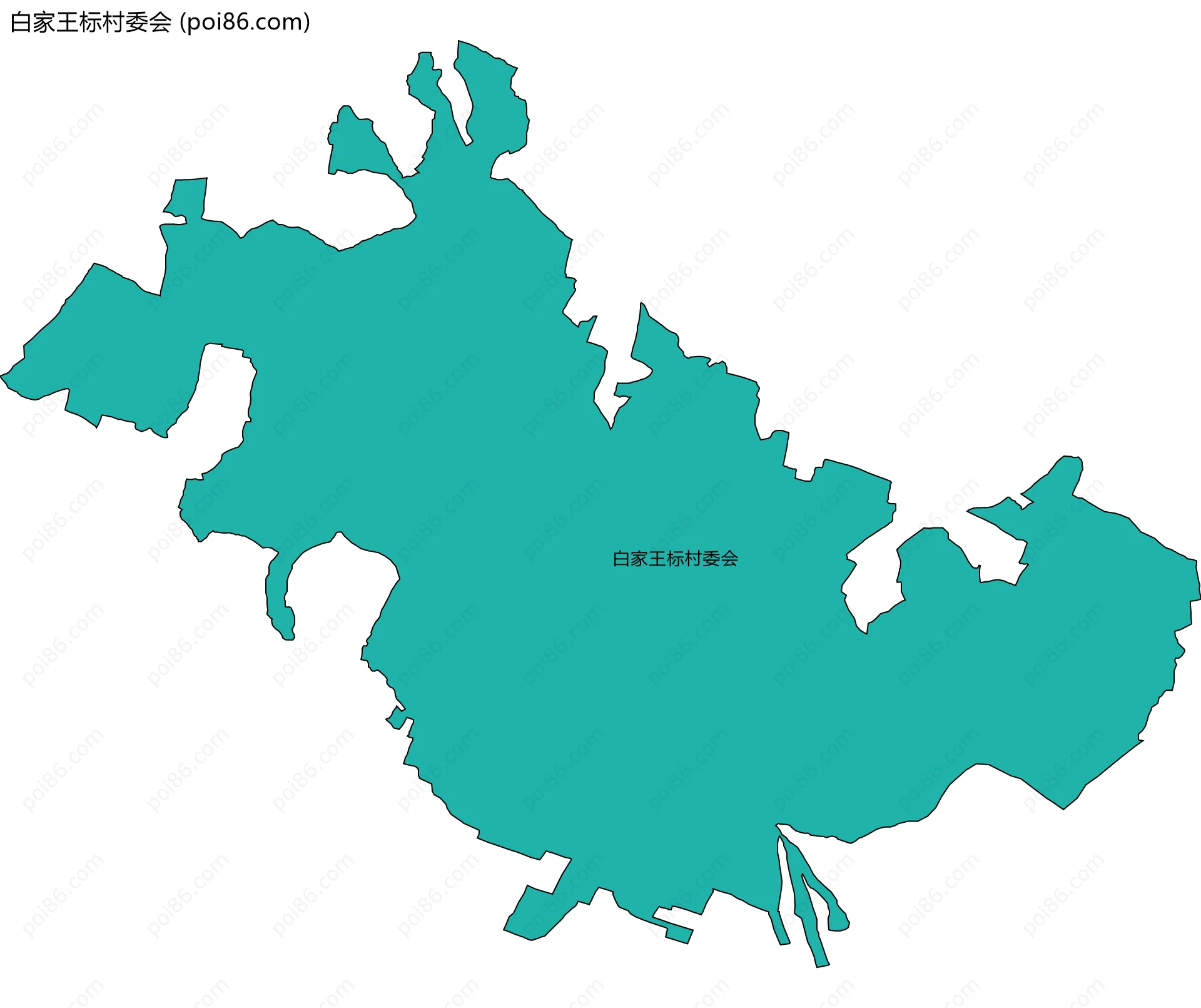 白家王标村委会边界地图