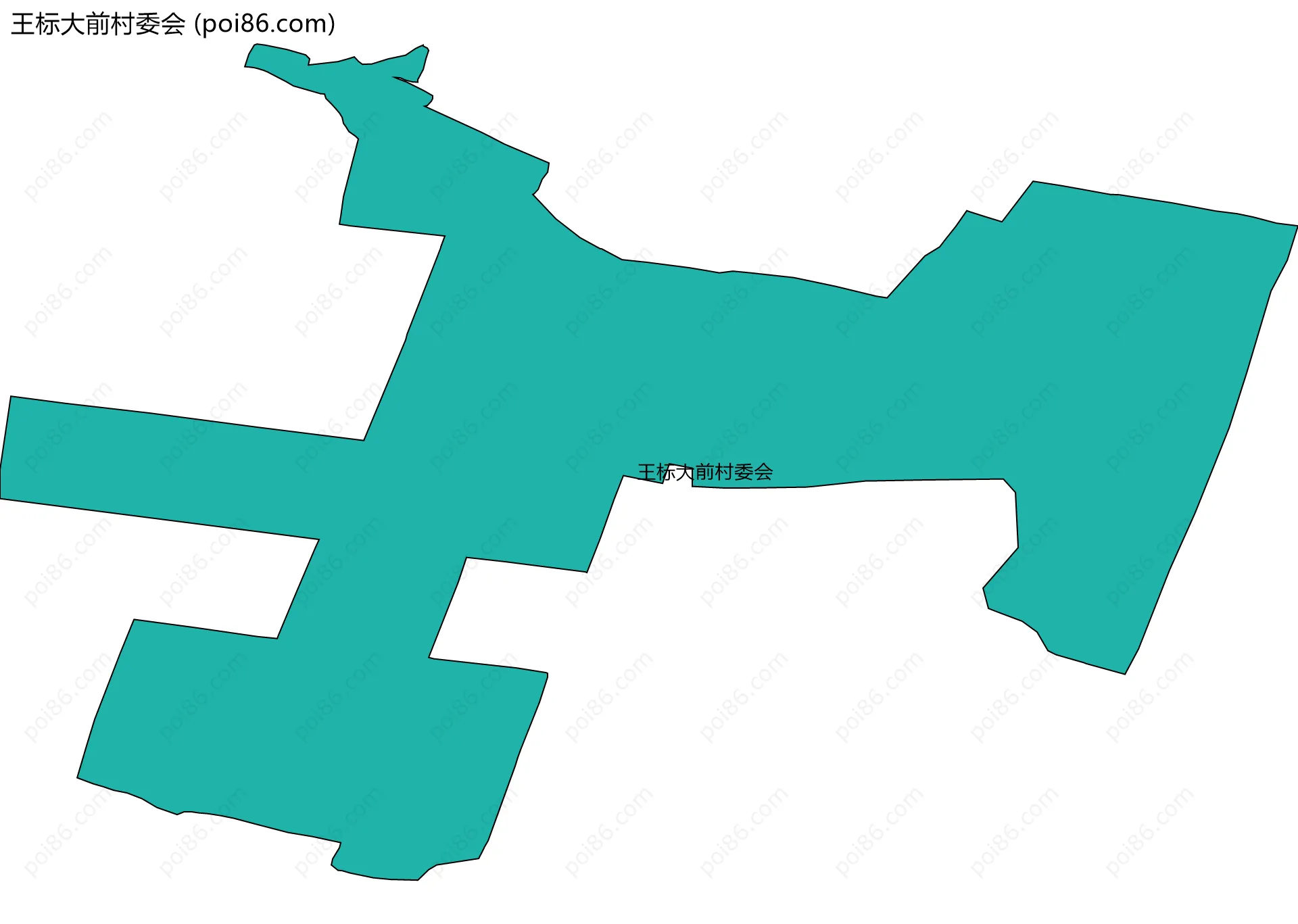 王标大前村委会边界地图