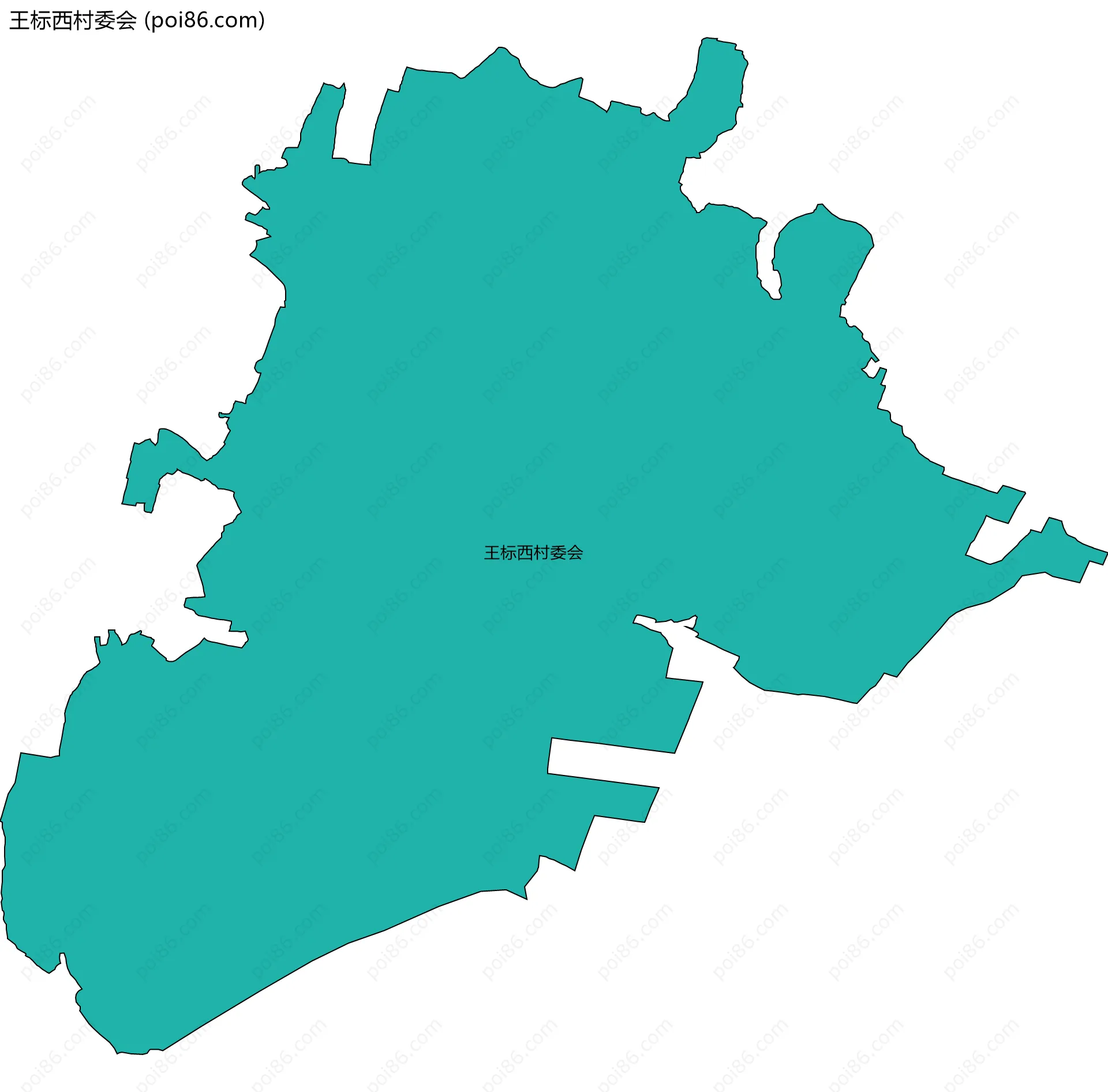 王标西村委会边界地图