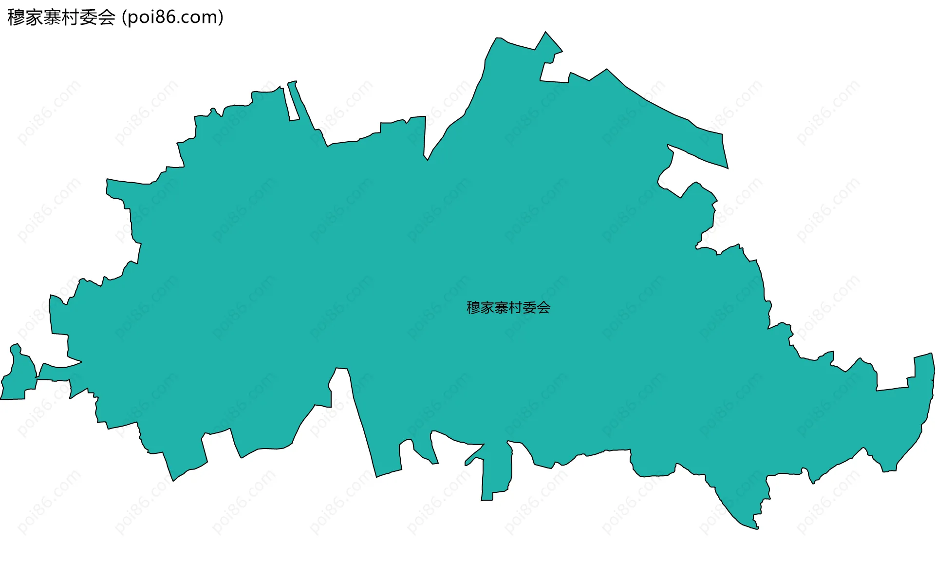 穆家寨村委会边界地图