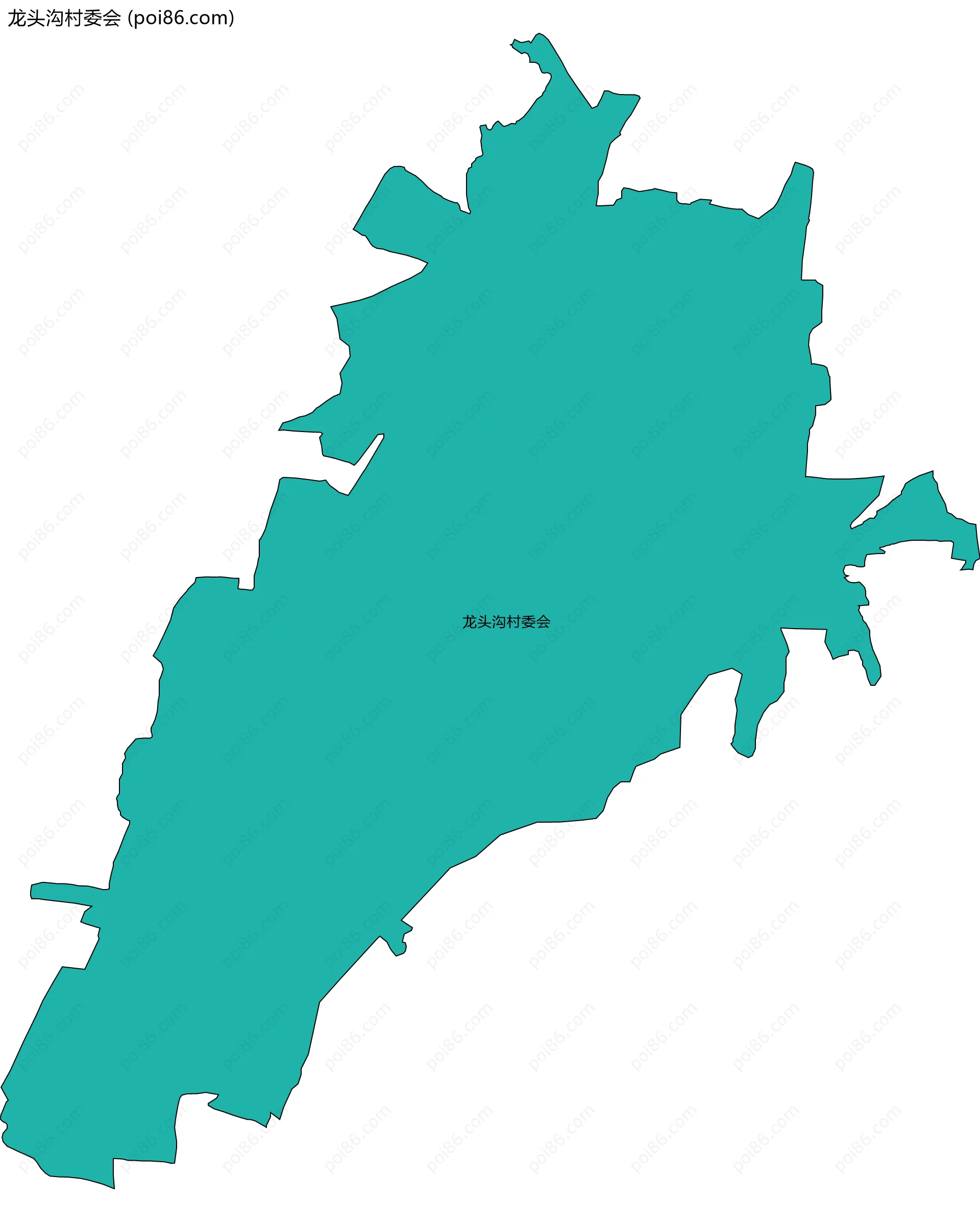 龙头沟村委会边界地图