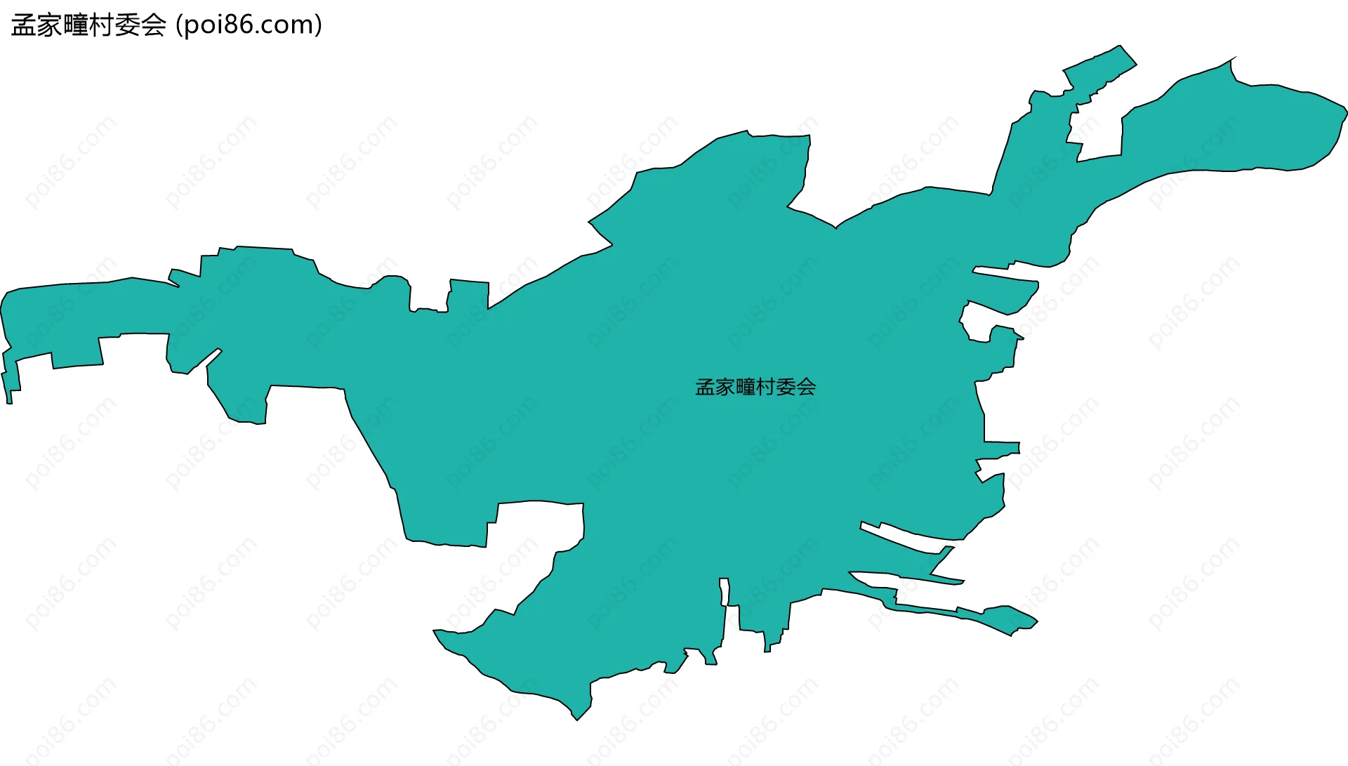 孟家疃村委会边界地图