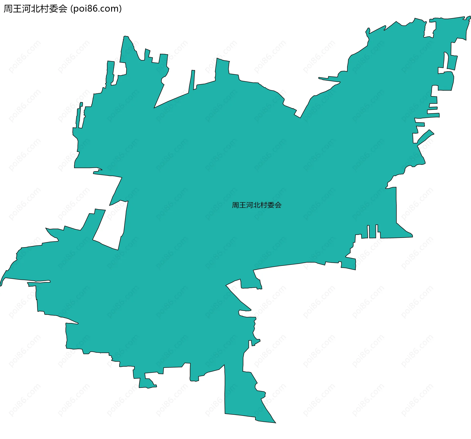 周王河北村委会边界地图