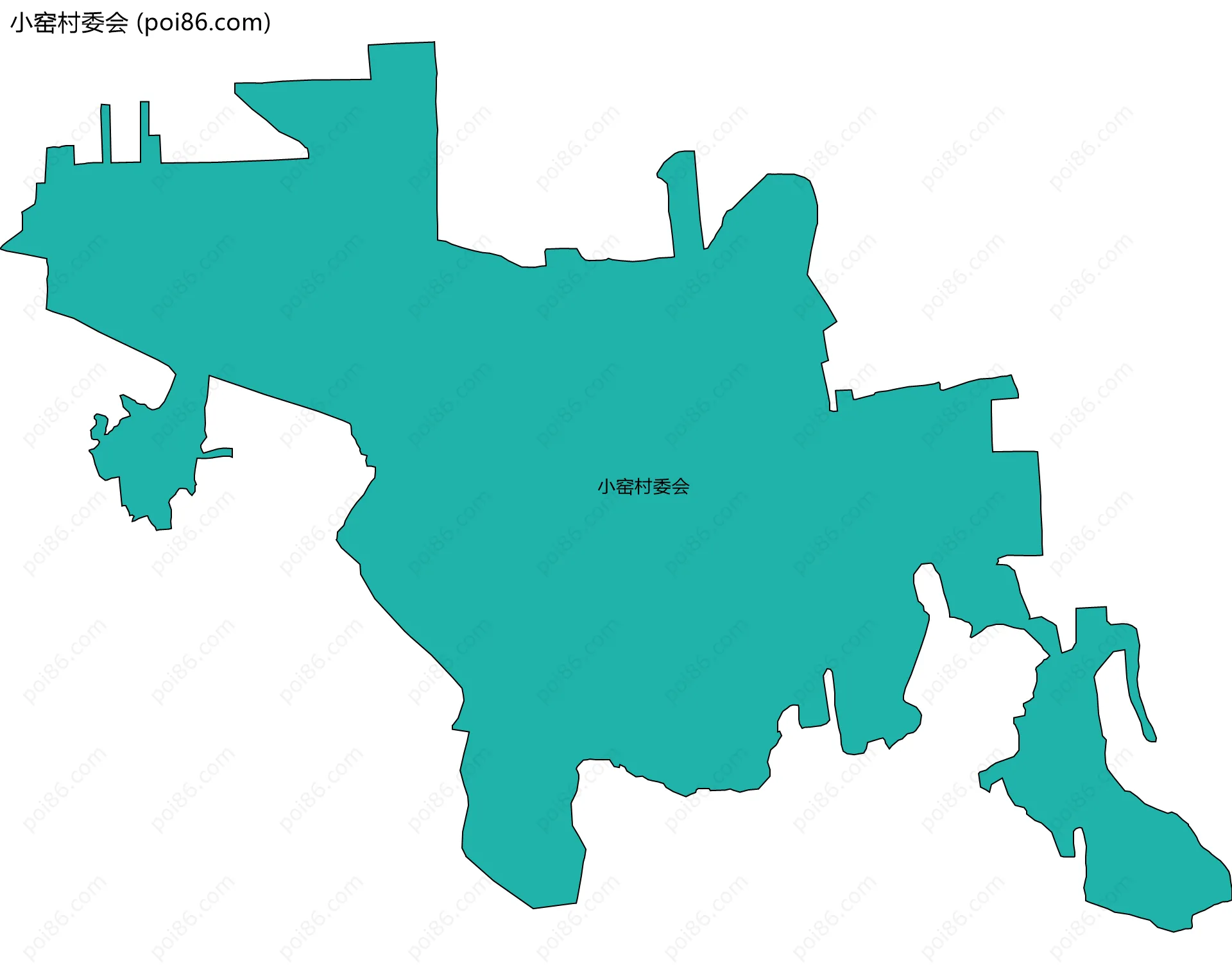 小窑村委会边界地图