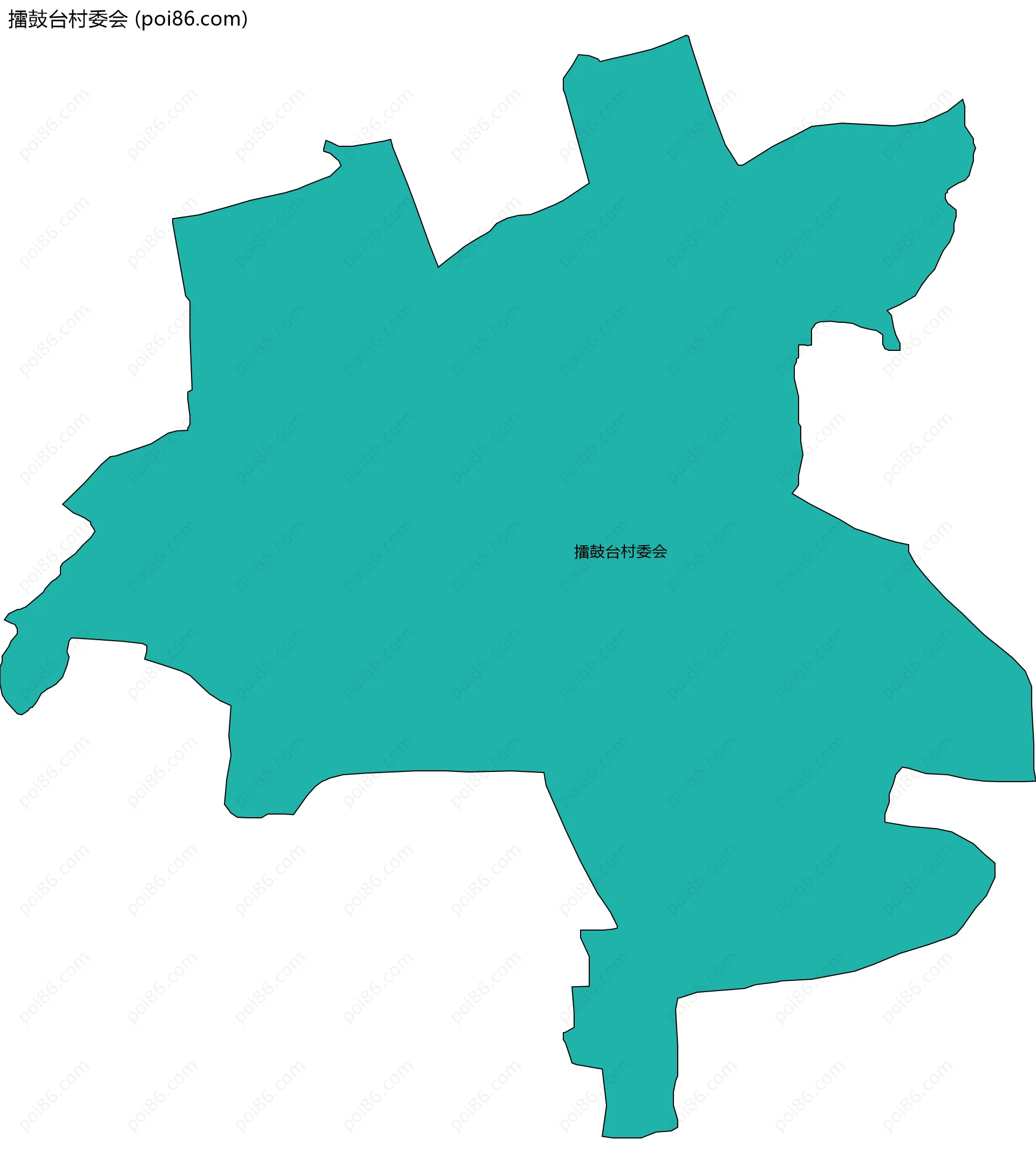 擂鼓台村委会边界地图