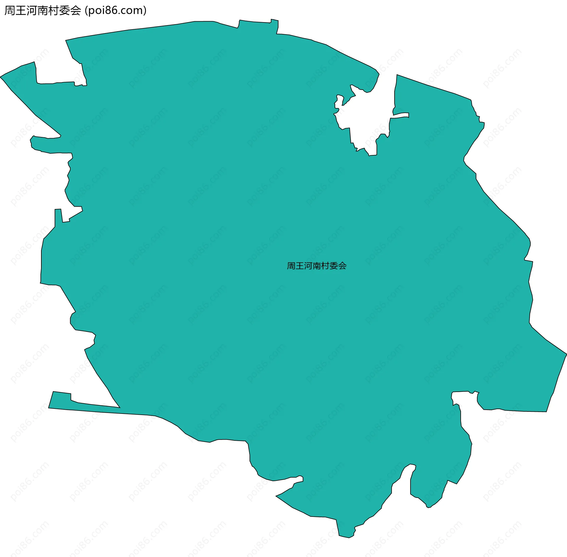 周王河南村委会边界地图