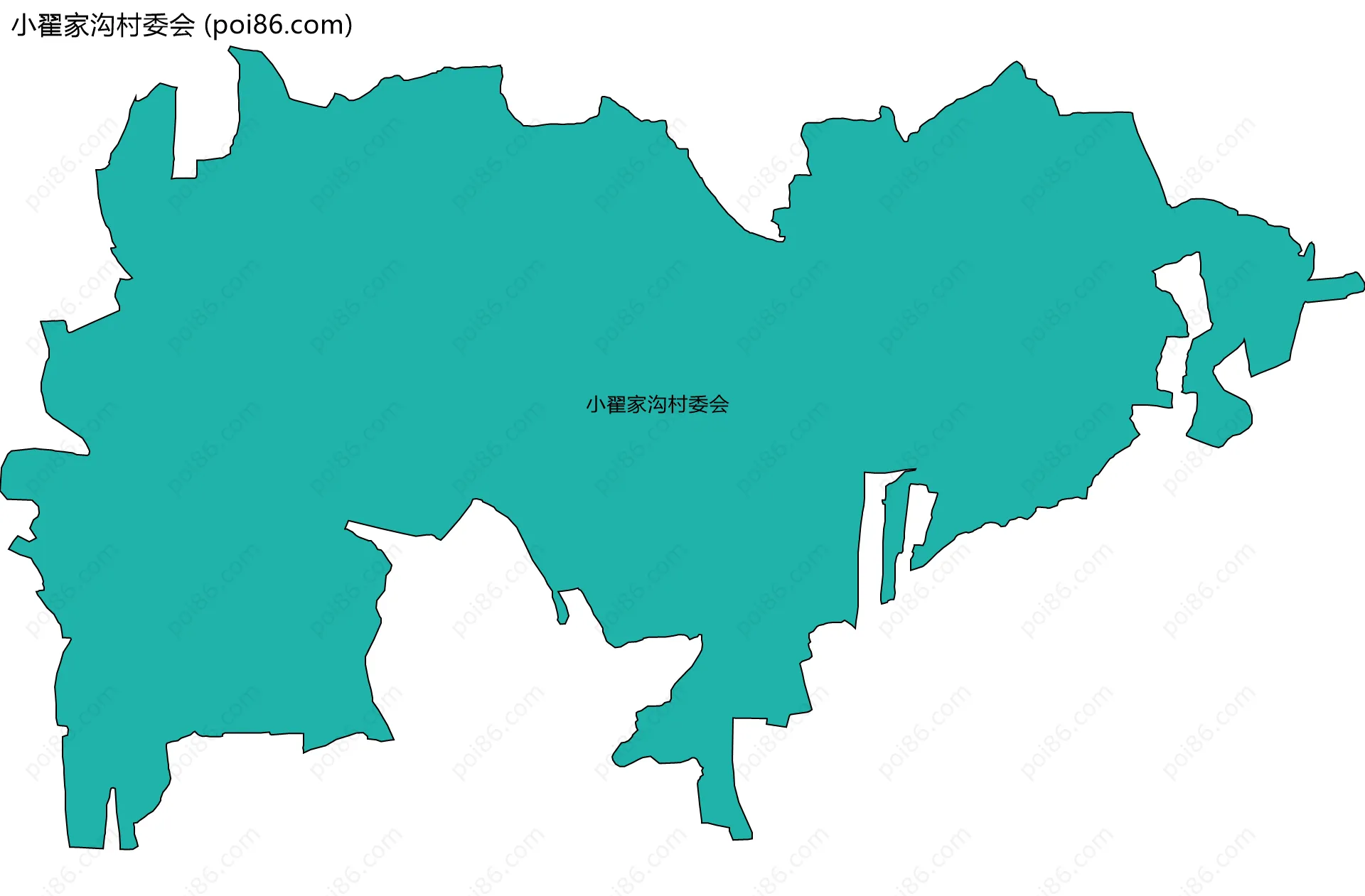 小翟家沟村委会边界地图