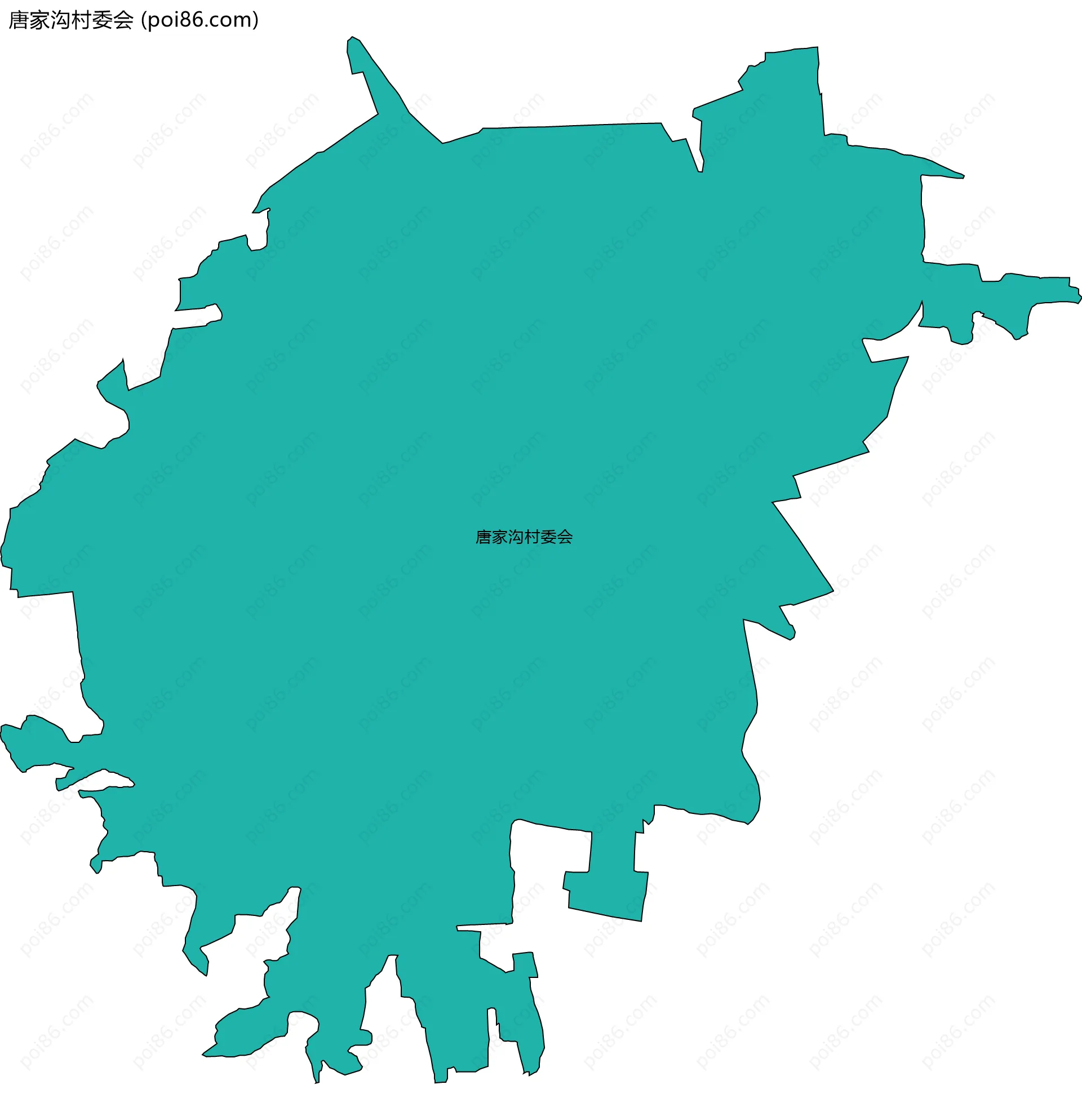 唐家沟村委会边界地图