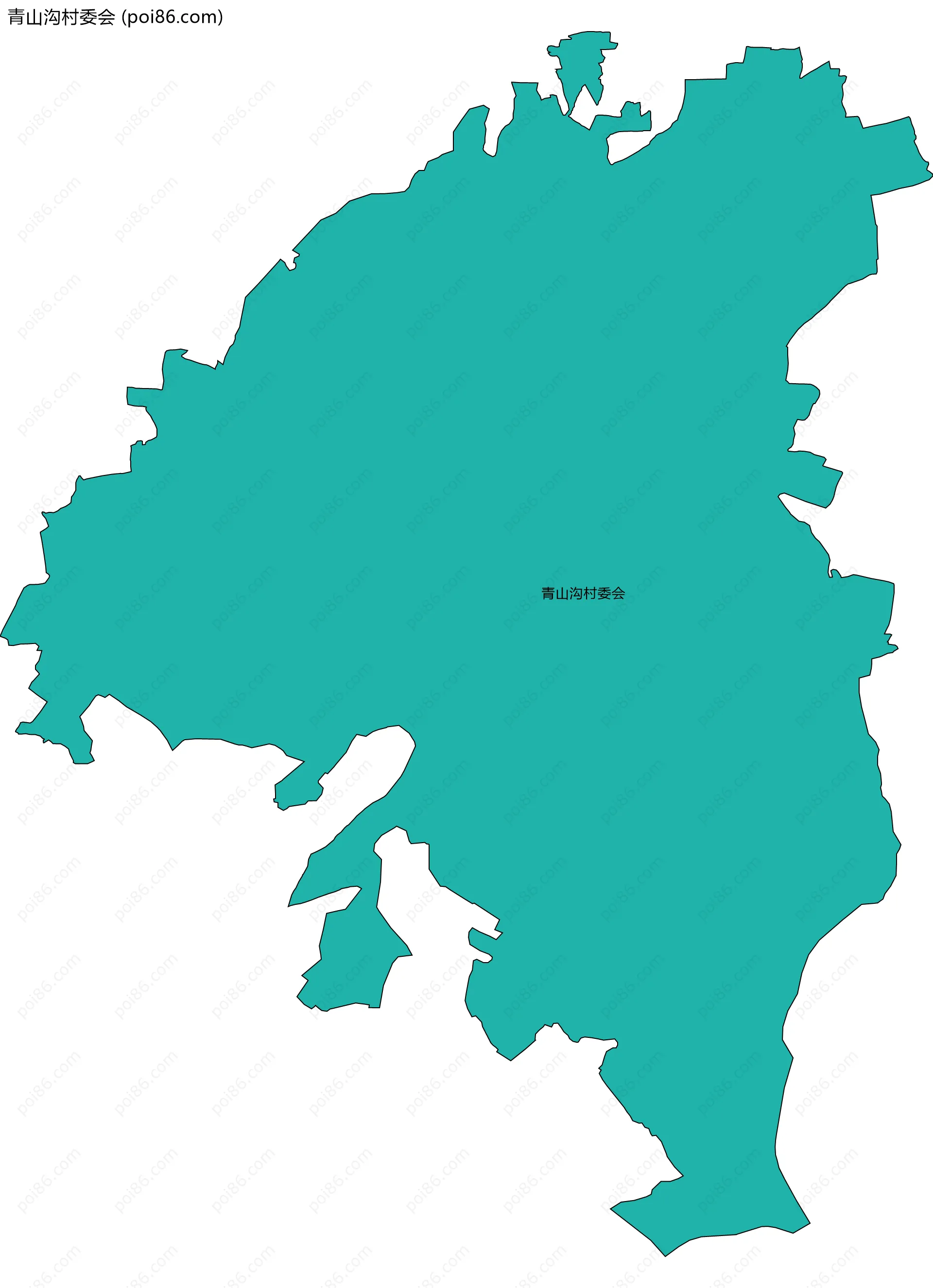 青山沟村委会边界地图