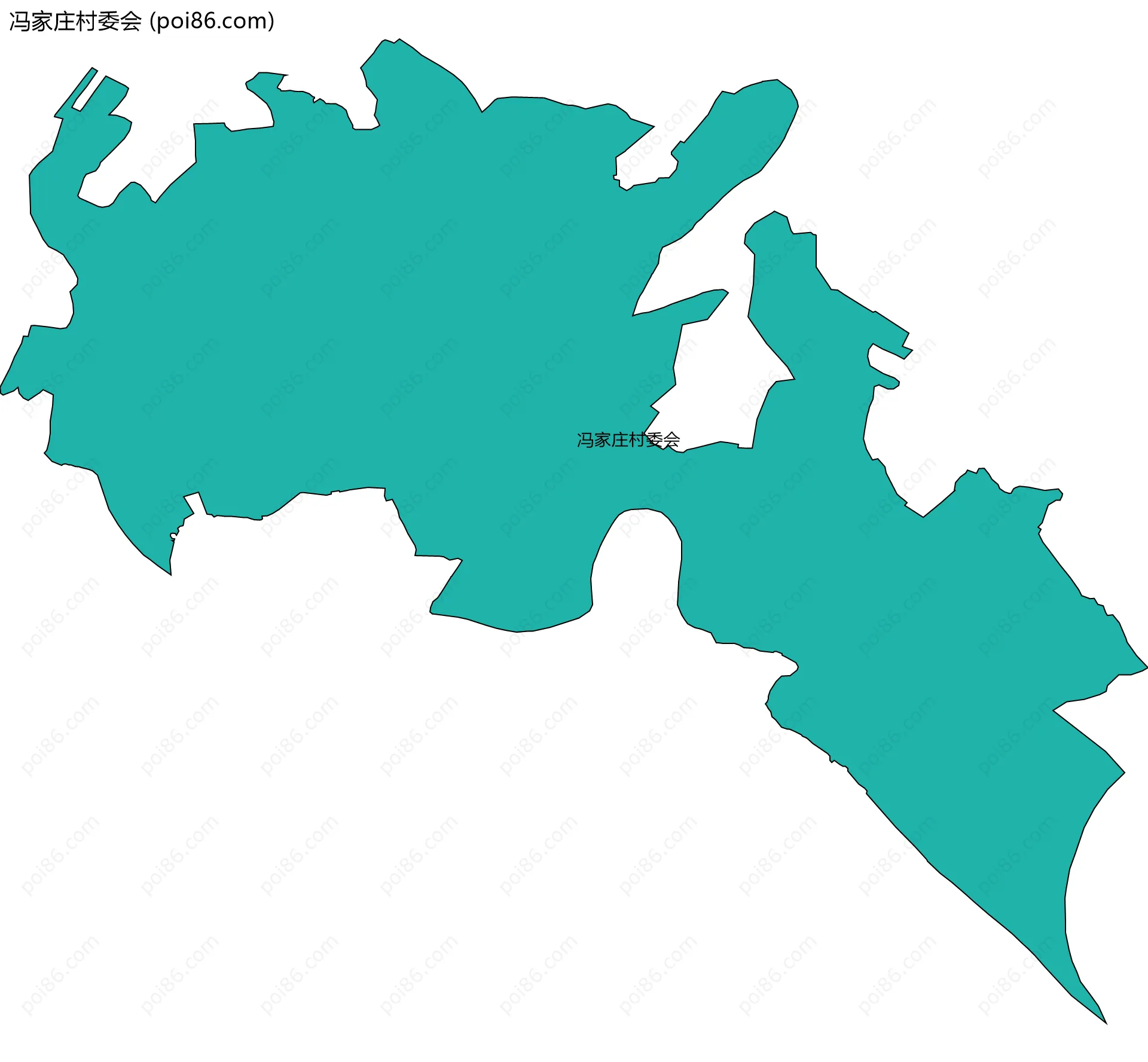 冯家庄村委会边界地图